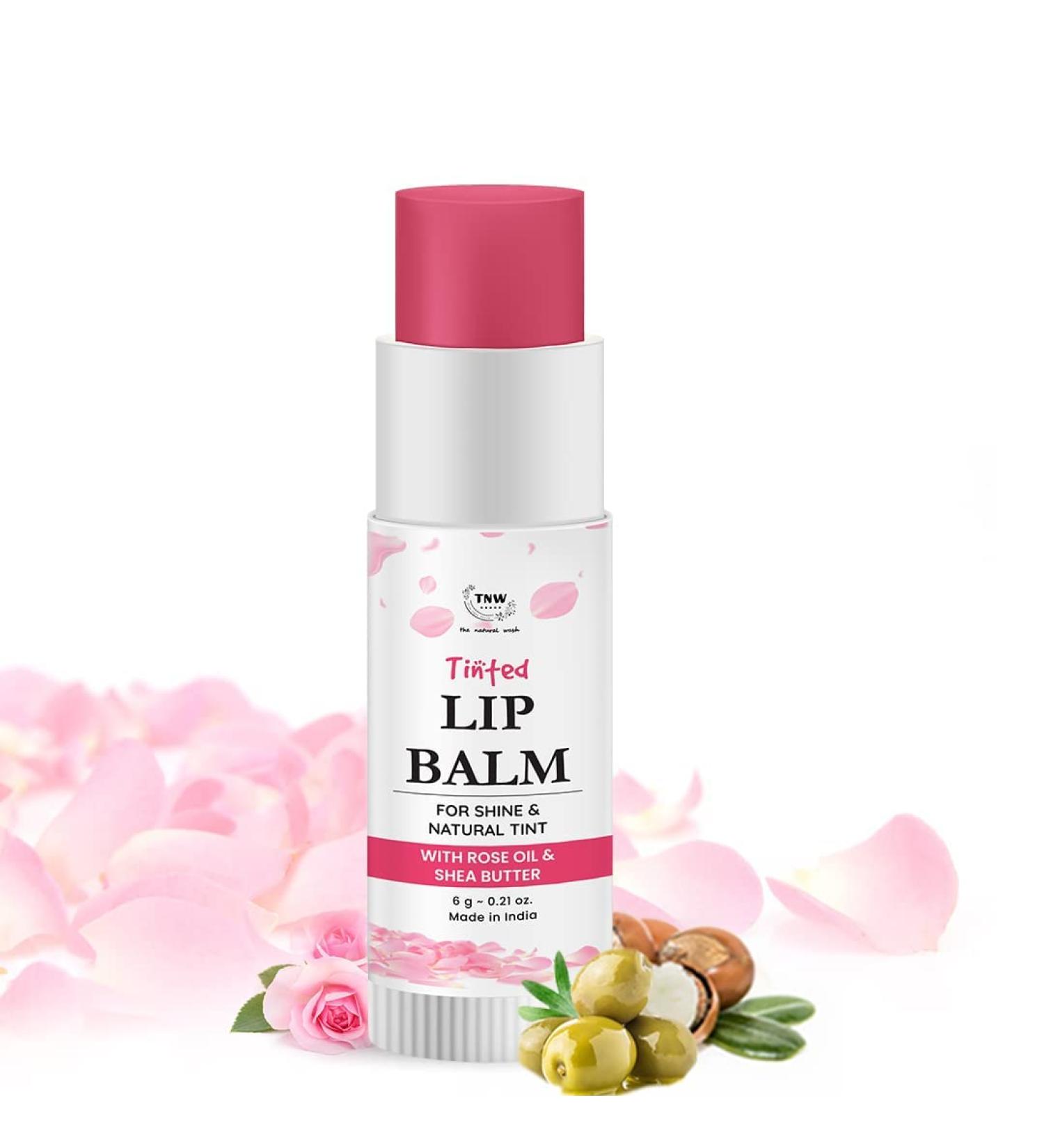 Shop Rose Multipurpose Tinted Lip Balm | 100% Natural Pink Tint for Dry & Chapped Lips | Long-Lasting Shea Butter & Vitamin E | 6g - Buy Online on GoSupps.com