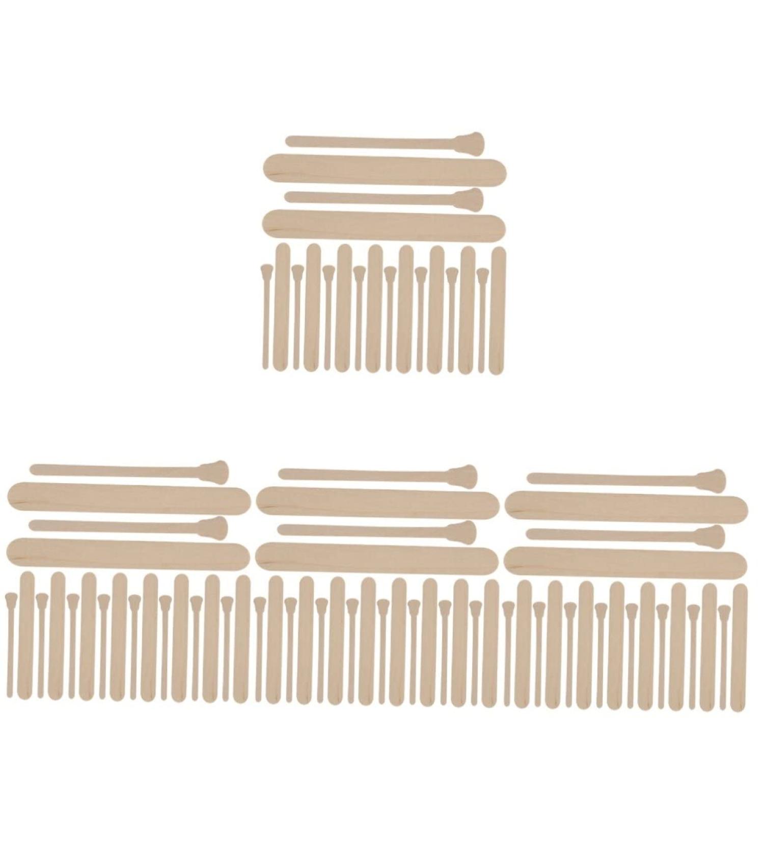 CABILOCK 400 STK Waxed Wooden Applicator Sticks - Portable Wax Tools for Hair Removal & Makeup - Ideal for Waxing Booths - Buy Online on GoSupps.com