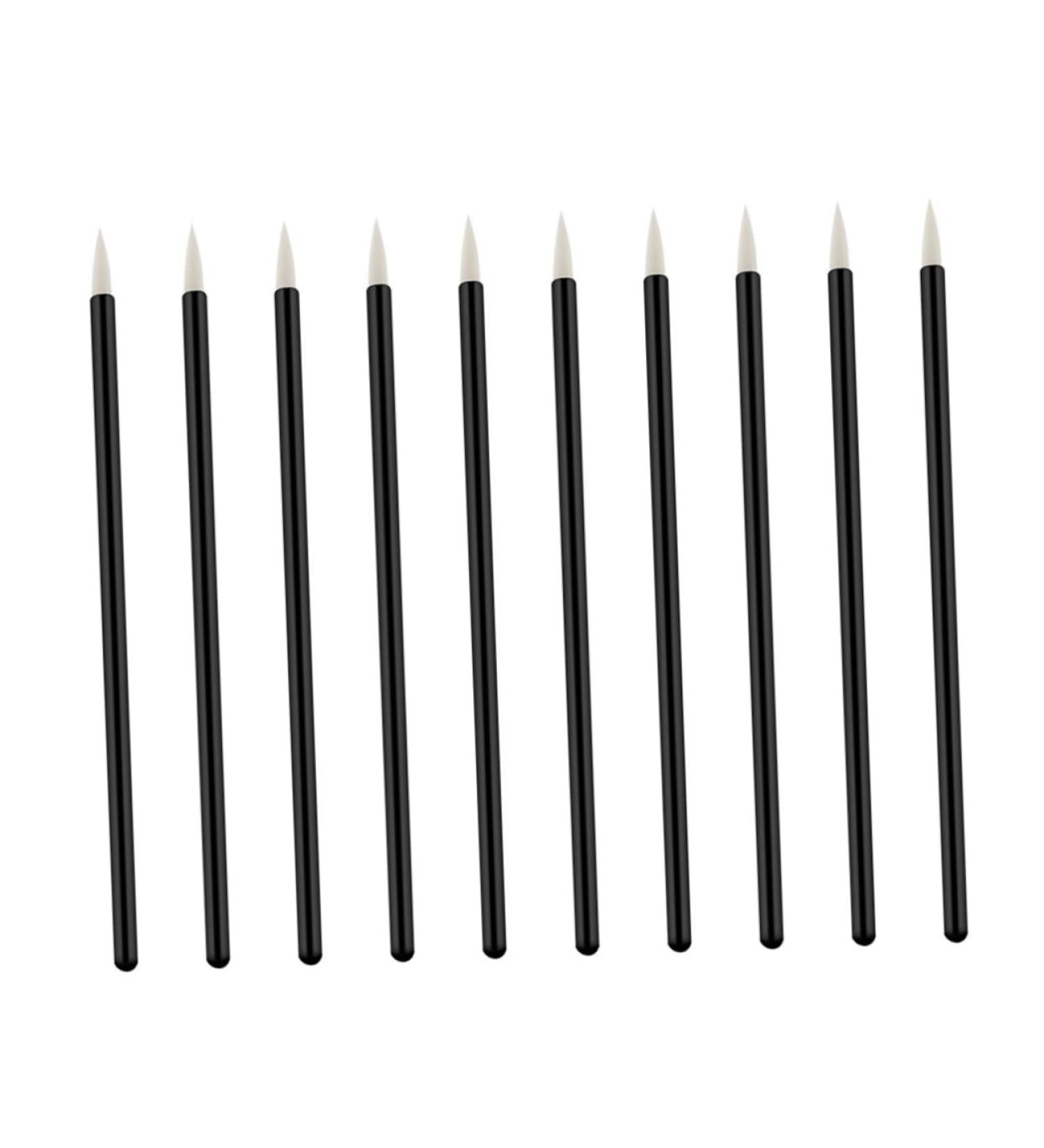 Mikinona 100pcs Eye Makeup Tools Cosmetics Brush 10X0.5X0.5cm White - Buy Online on GoSupps.com