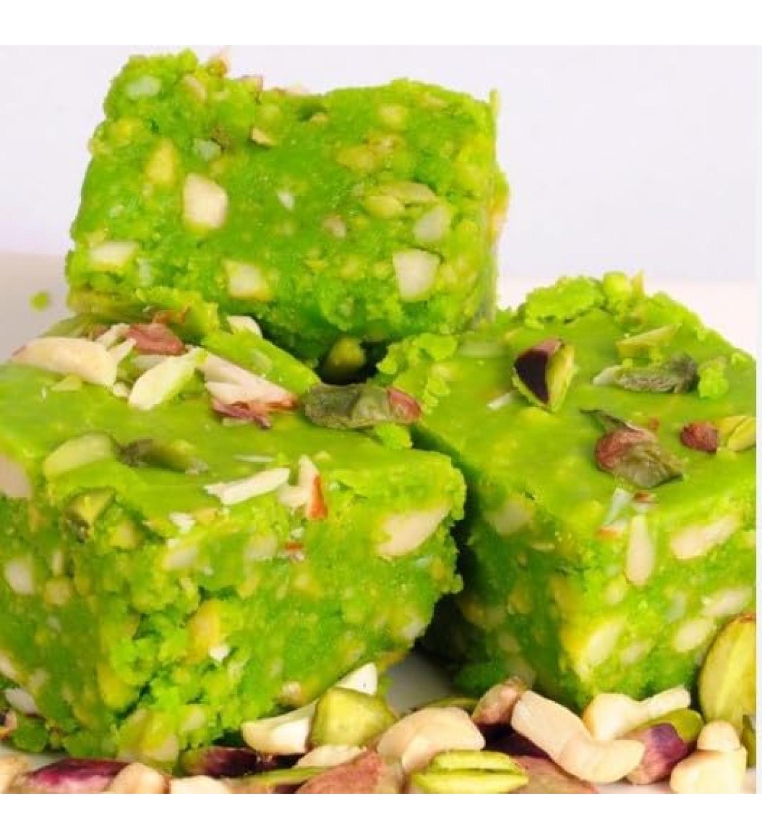 Festival Special Premium (Green Pista Barfi 250g) Delicious Indian Traditional Sweets To Sweeten Up Your Celebration Best Gift For All Occasions Marriage Diwali Holi Raksha Bandhan Sold By Kidzbuz - Buy Online on GoSupps.com
