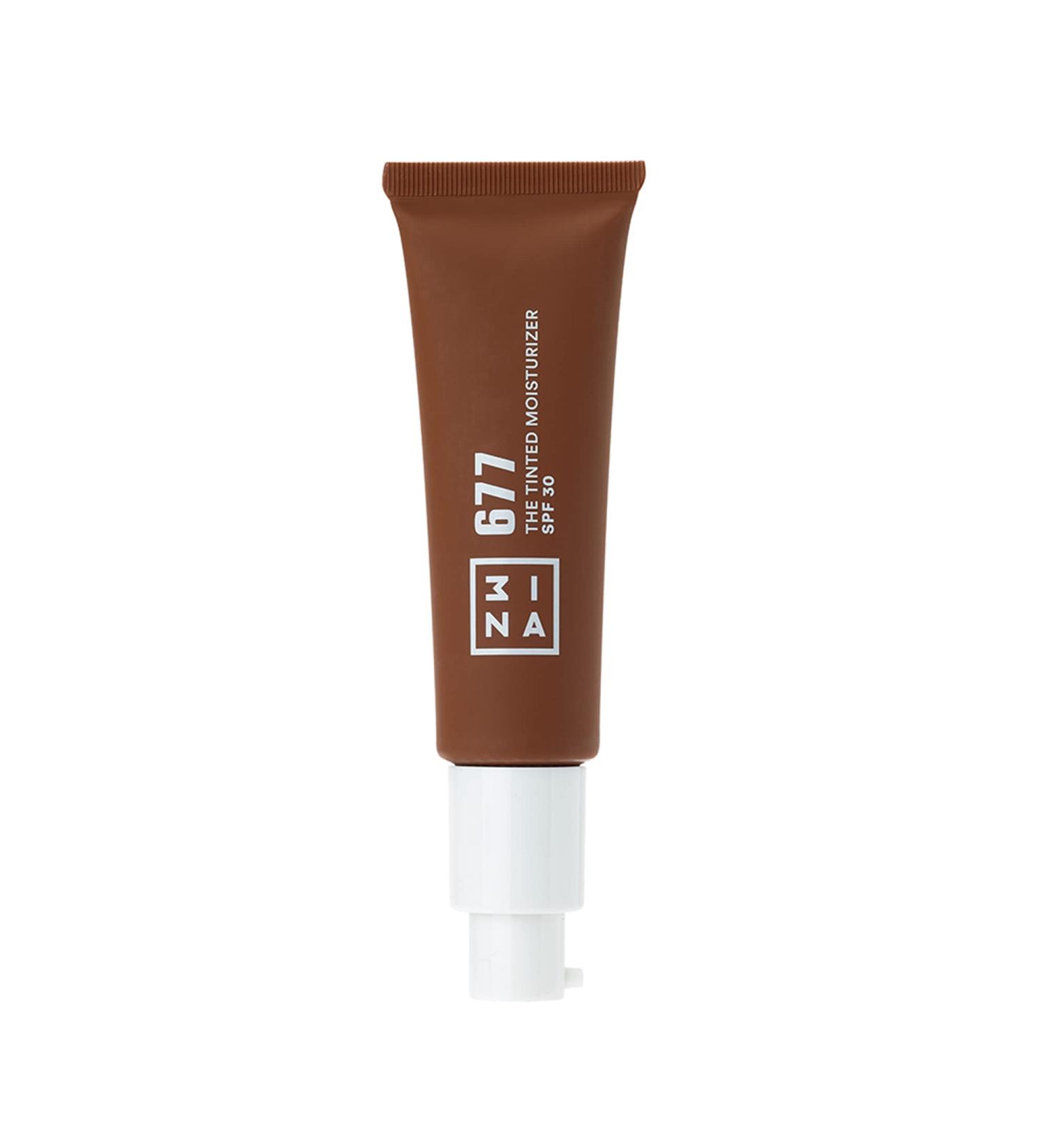 3ina Tinted Moisturizer SPF30 - Dark Brown BB Cream with Hyaluronic Acid | Vegan & Cruelty-Free Face Cream - Buildable Foundation for All Skin Types - Buy Online on GoSupps.com