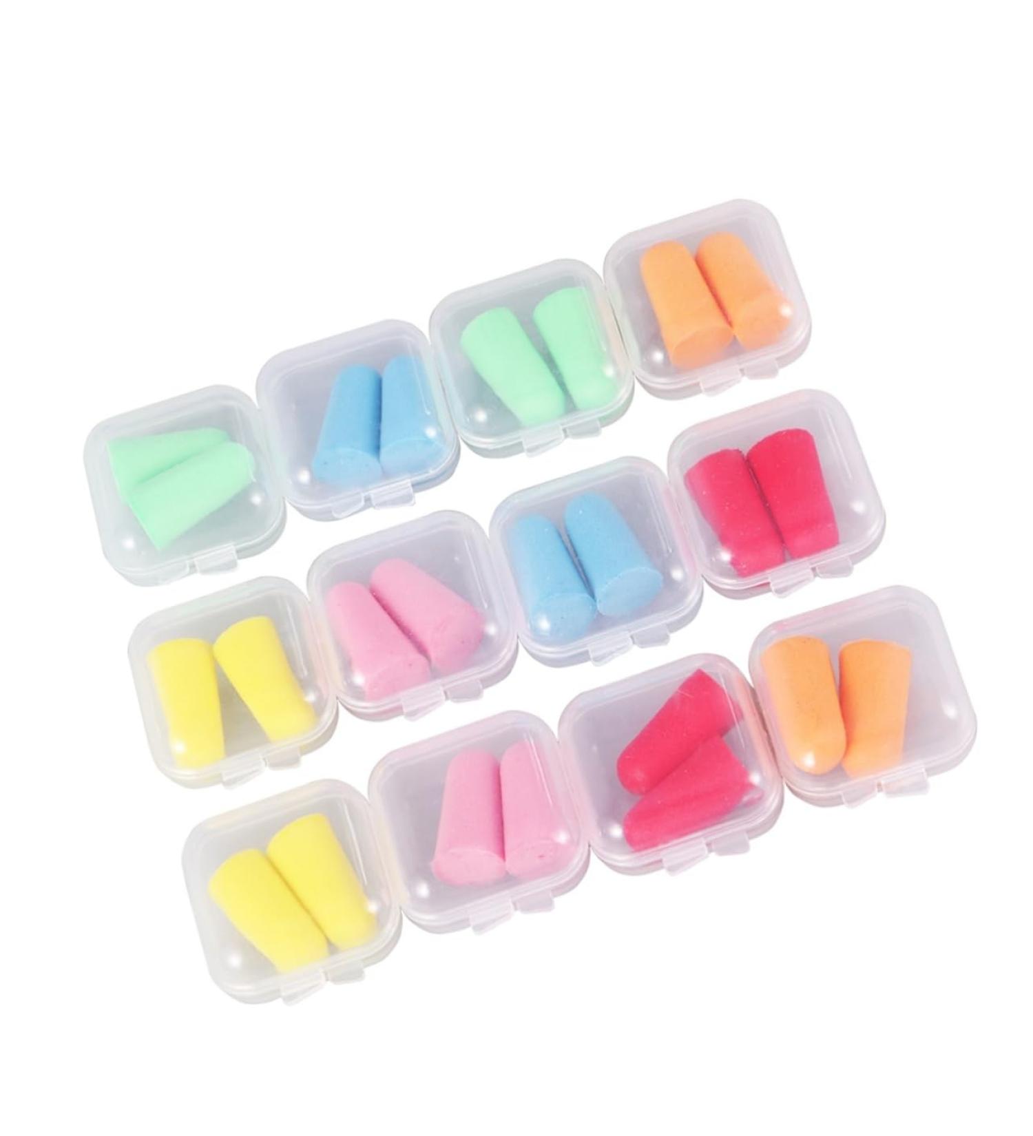 FRCOLOR 12 Boxes Noise Cancelling Earbuds for Sleep - Soundproof Protection Assorted Colors - International Shipping Available - Buy Online on GoSupps.com