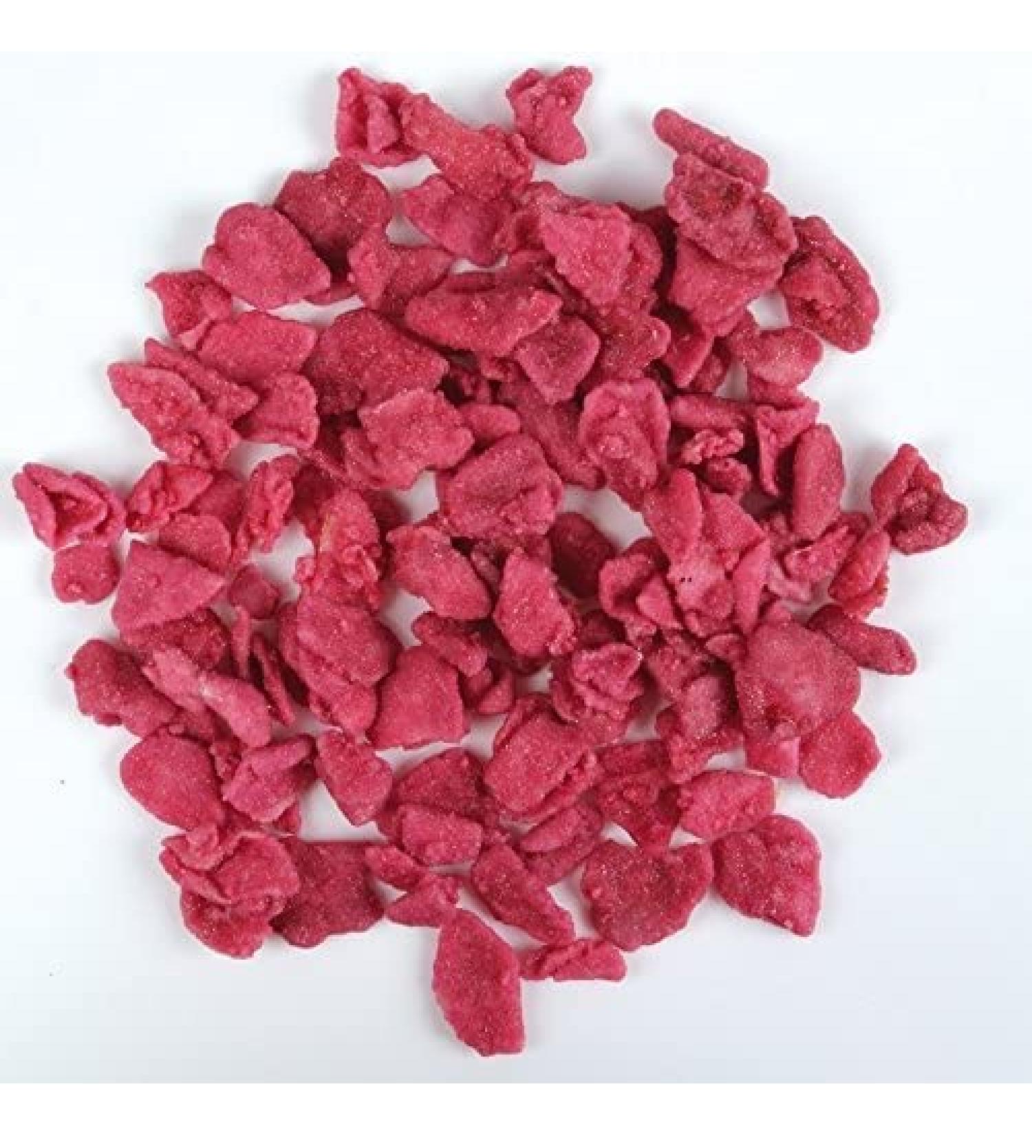 Crystallized roses - 100g bag - Real red rose petals - French artisanal manufacture