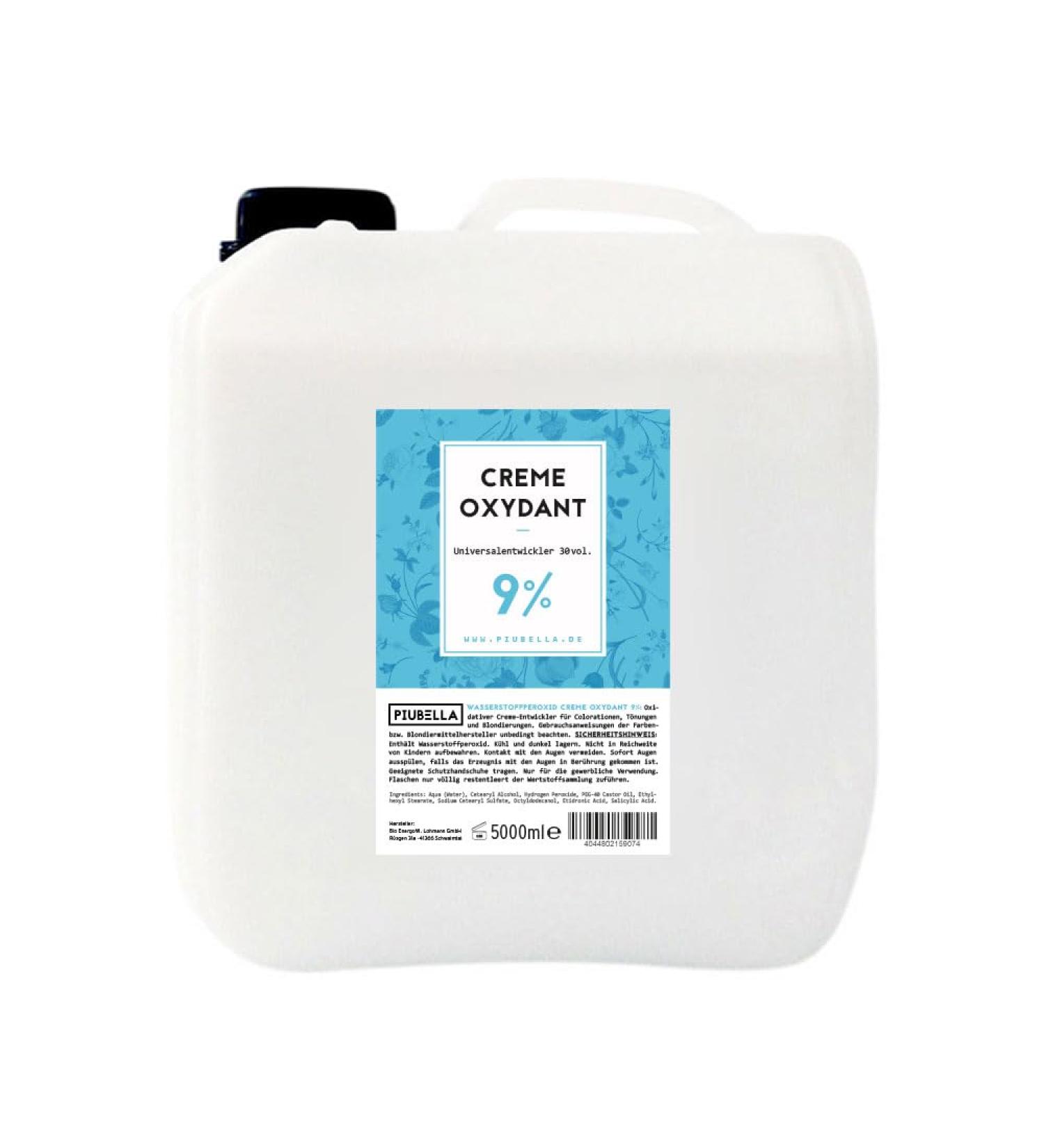 Piubella Cream Oxidant 9% 5000ml | Professional Hair Coloring & Toning | Perfect Color Development & Optimal Adhesion - Buy Online on GoSupps.com