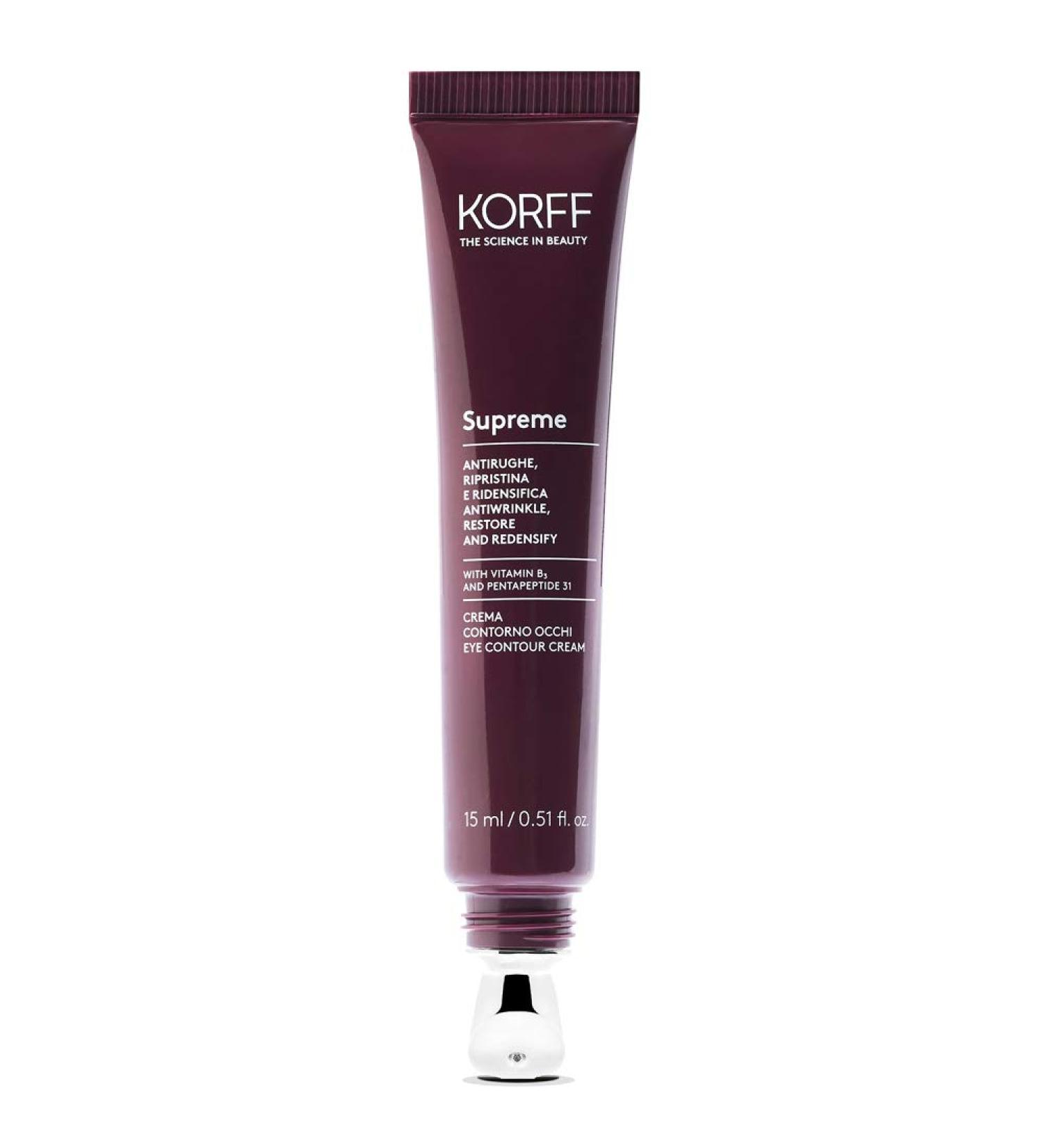 Korff Supreme - Crema Contorno Occhi Antirughe Ripristina e Ridensifica 15ml - Buy Online on GoSupps.com