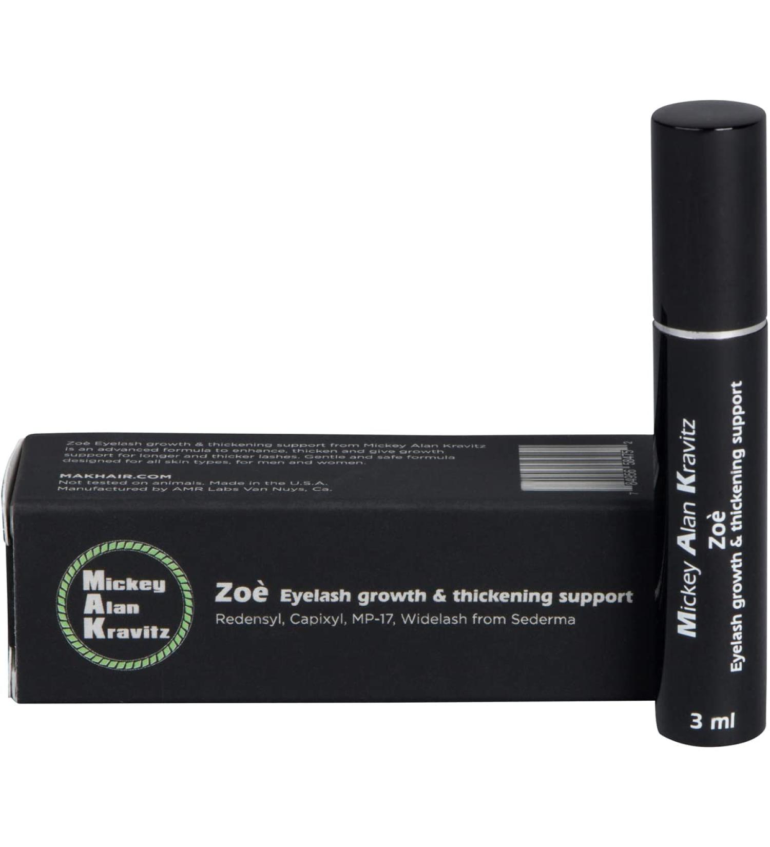 Zoe Eyelash Growth & Thickening Serum  advanced formula to enhance  thicken and give growth support with Redensyl  Capixyl  MP-17  and Widelash from Sederma. 3ml