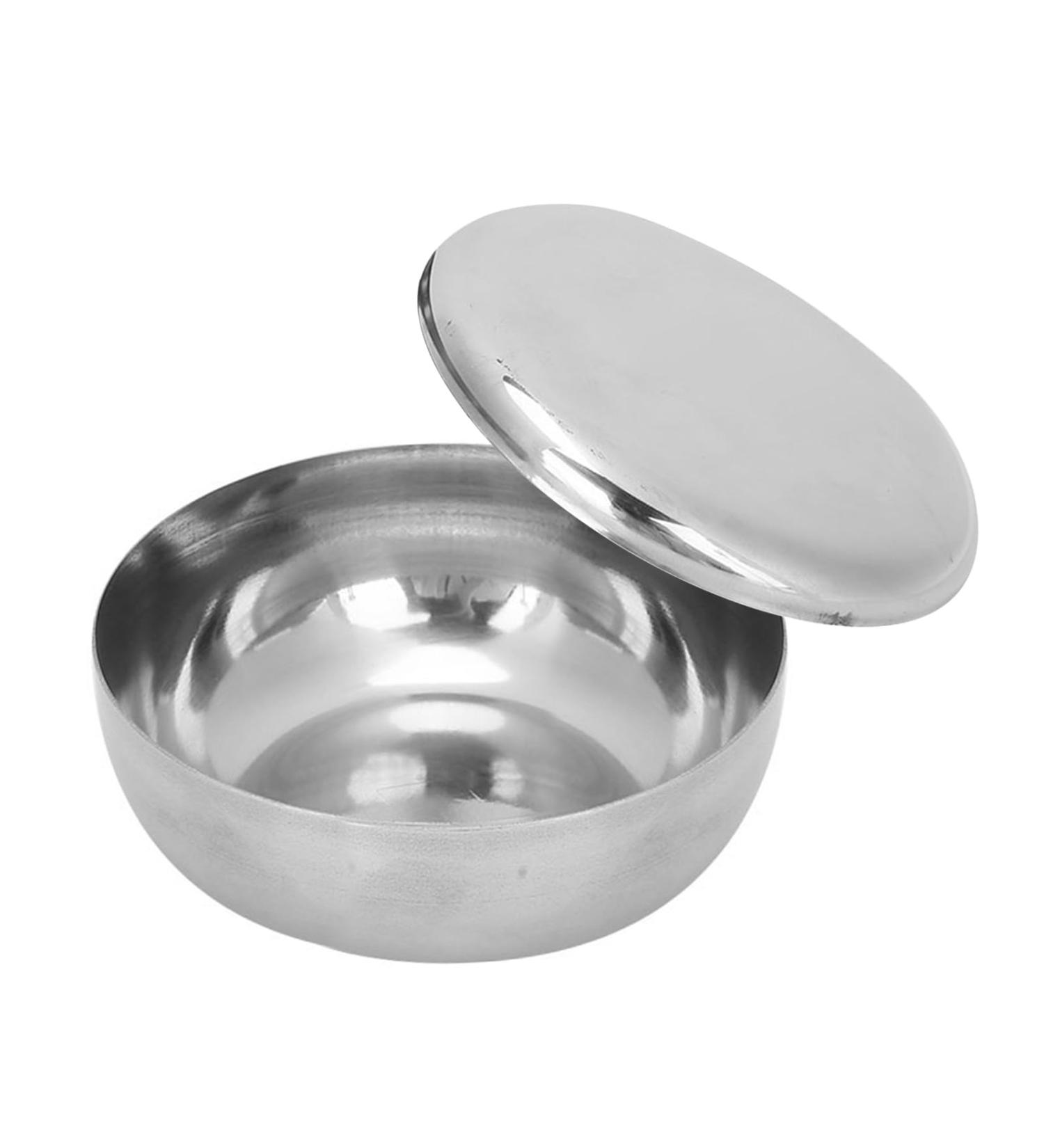 Ankroyu Razor-Soap Peel - Premium Men's Stainless Steel Shaving Bowl & Lid | Beard Care & Foam Cup | Ultimate Shaving Tool (Silver) - Buy Online on GoSupps.com