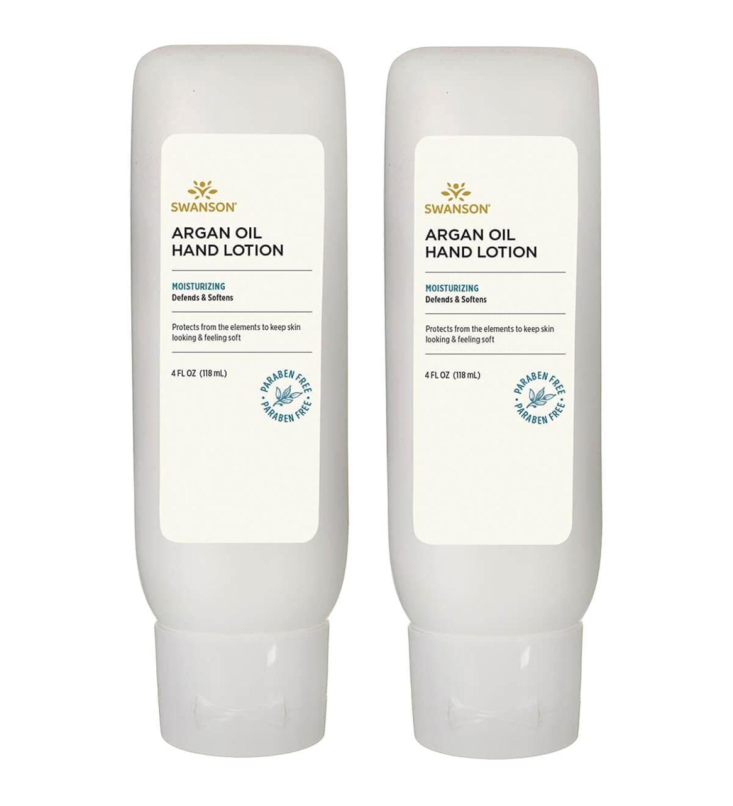 Swanson Argan Oil Hand Lotion 2 Pack - 4 fl oz Each | Nourishing & Hydrating Moisturizer for Soft Hands | International Shipping Available - Buy Online on GoSupps.com