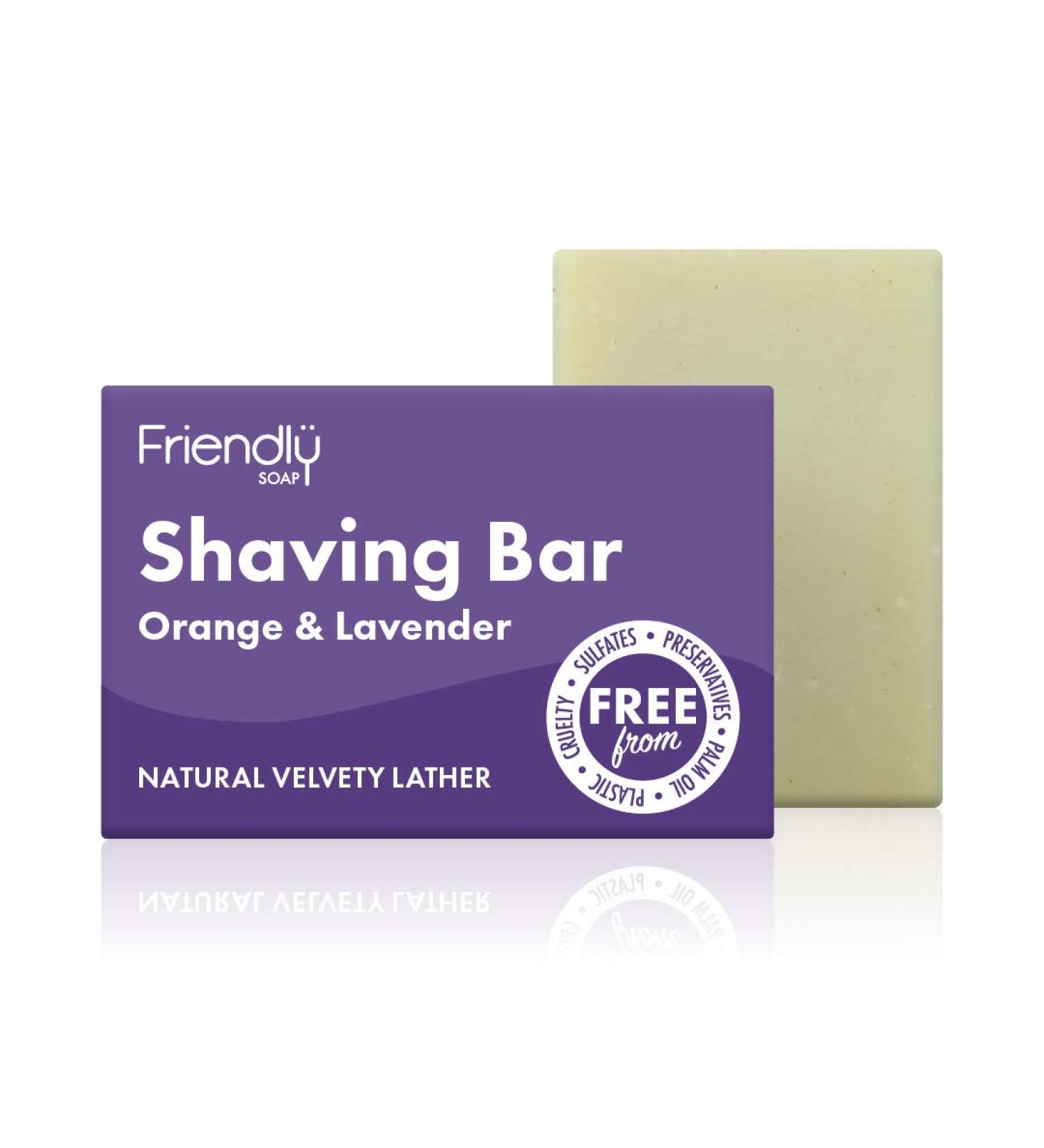  Friendly Soap Friendly Soap Natural Shaving Soap Lavender and Orange (Box of 6) - Buy Online on GoSupps.com