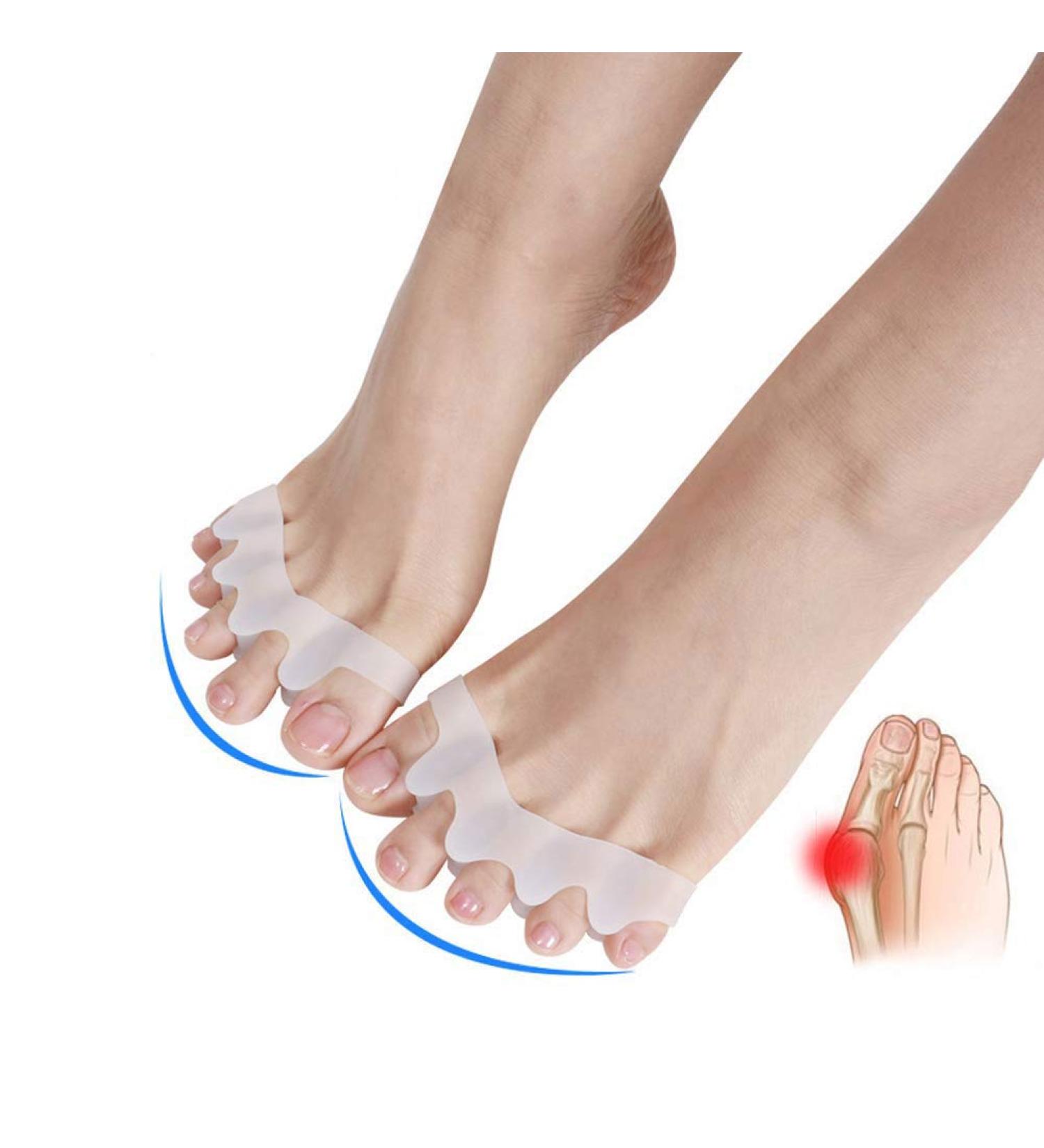 Bunion Toe Separators 2 Pairs - Silicone Gel Straightener for Men & Women | Pain Relief & Toe Alignment for Sports, Yoga, and Running - Buy Online on GoSupps.com