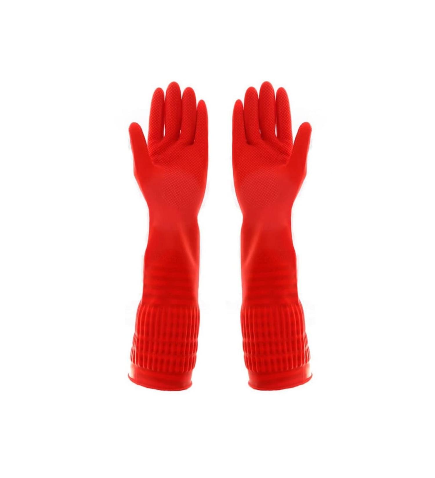 Heavy Duty Rubber Gloves with Extra Long Cuffs - Size S for Kitchen, Car Washing, Household Cleaning & Gardening - Buy Online on GoSupps.com