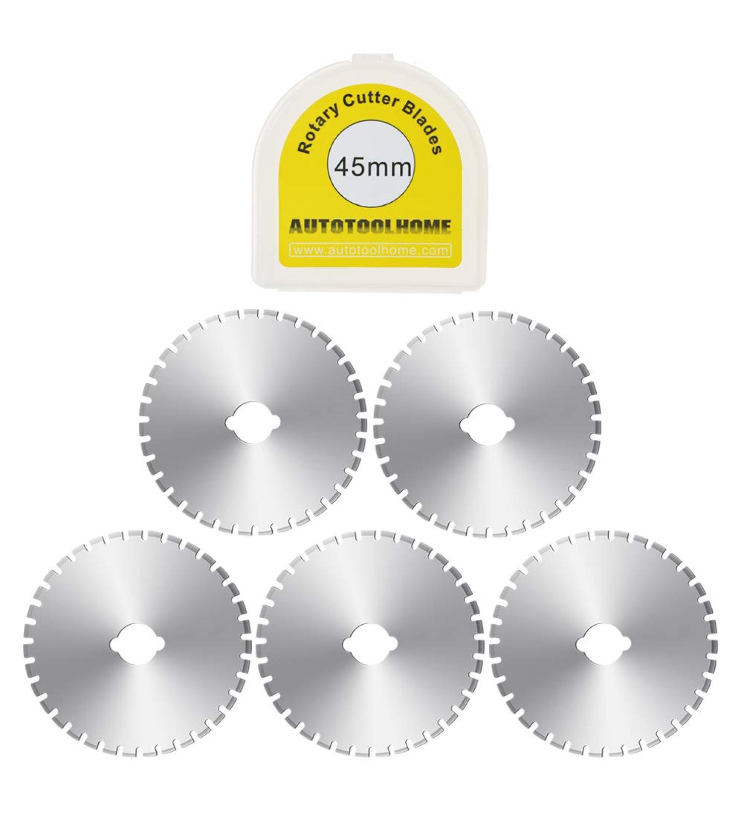 5 Pack 45mm Crochet Edge Skip Blade Perforated Rotary Blades for Paper, Fleece, and Fabric Scrapbooking - Precision Cutting Tool Set - Buy Online on GoSupps.com