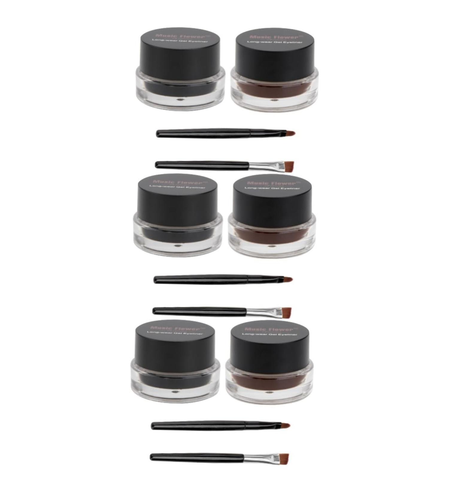 FOMIYES 6 Pcs Eyeliner Pencil Black Eyebrow Eyeshadow Cream Liquid Eyeliner Glitter Powder Pearlescent - Buy Online on GoSupps.com