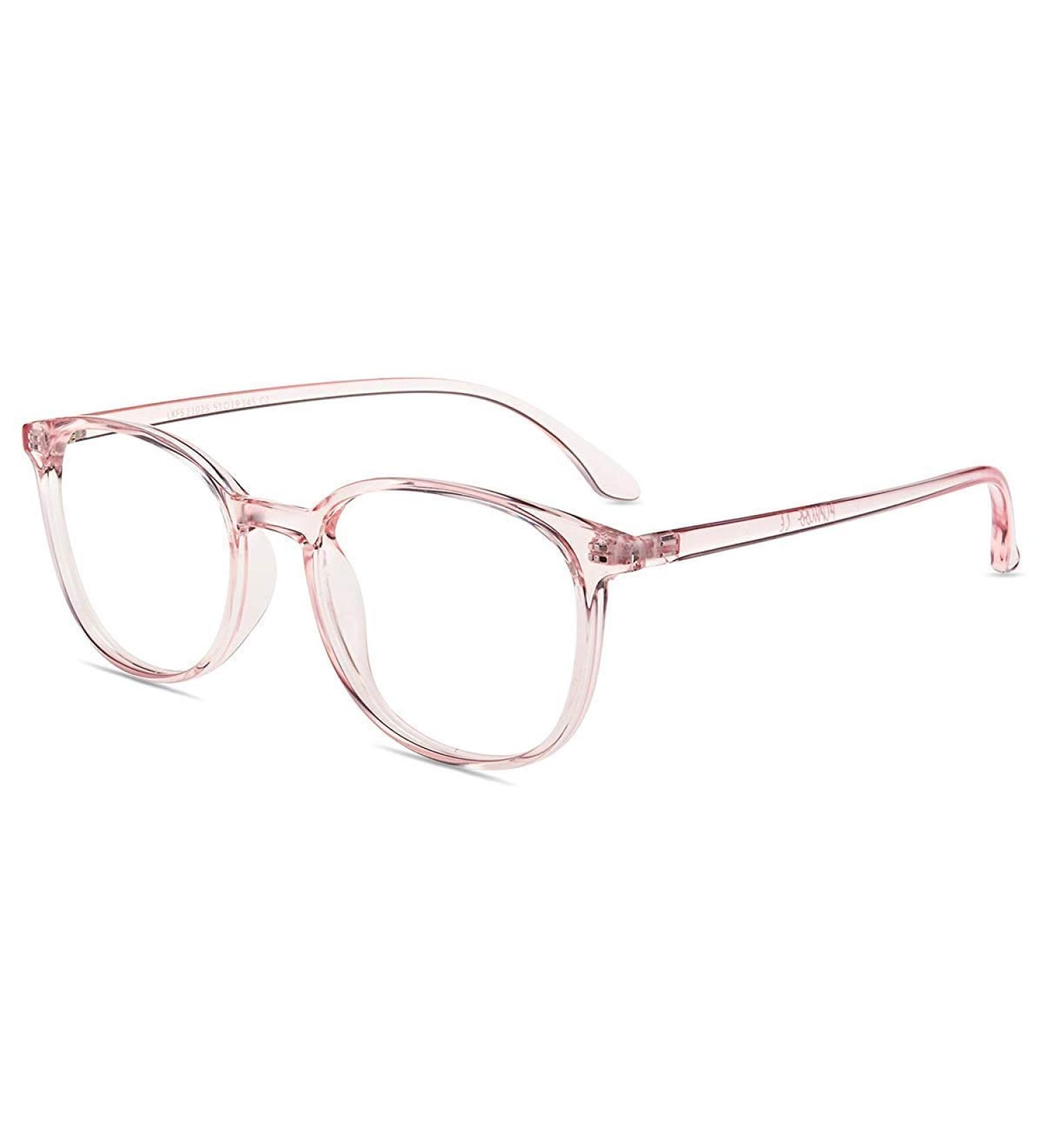 Firmoo Prescription Reading Glasses for Women & Men | Blue Light Blocking Glare-Free TR90 Clear Pink 1.00x | International Shipping Available - Buy Online on GoSupps.com