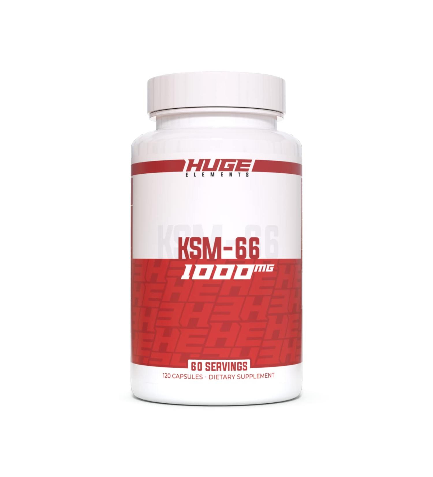 Huge Supplements KSM-66 Ashwaghanda High Potency 5% Withanolides 1000mg of Clinically Studied KSM66 (120 Capsules) - Buy Online on GoSupps.com