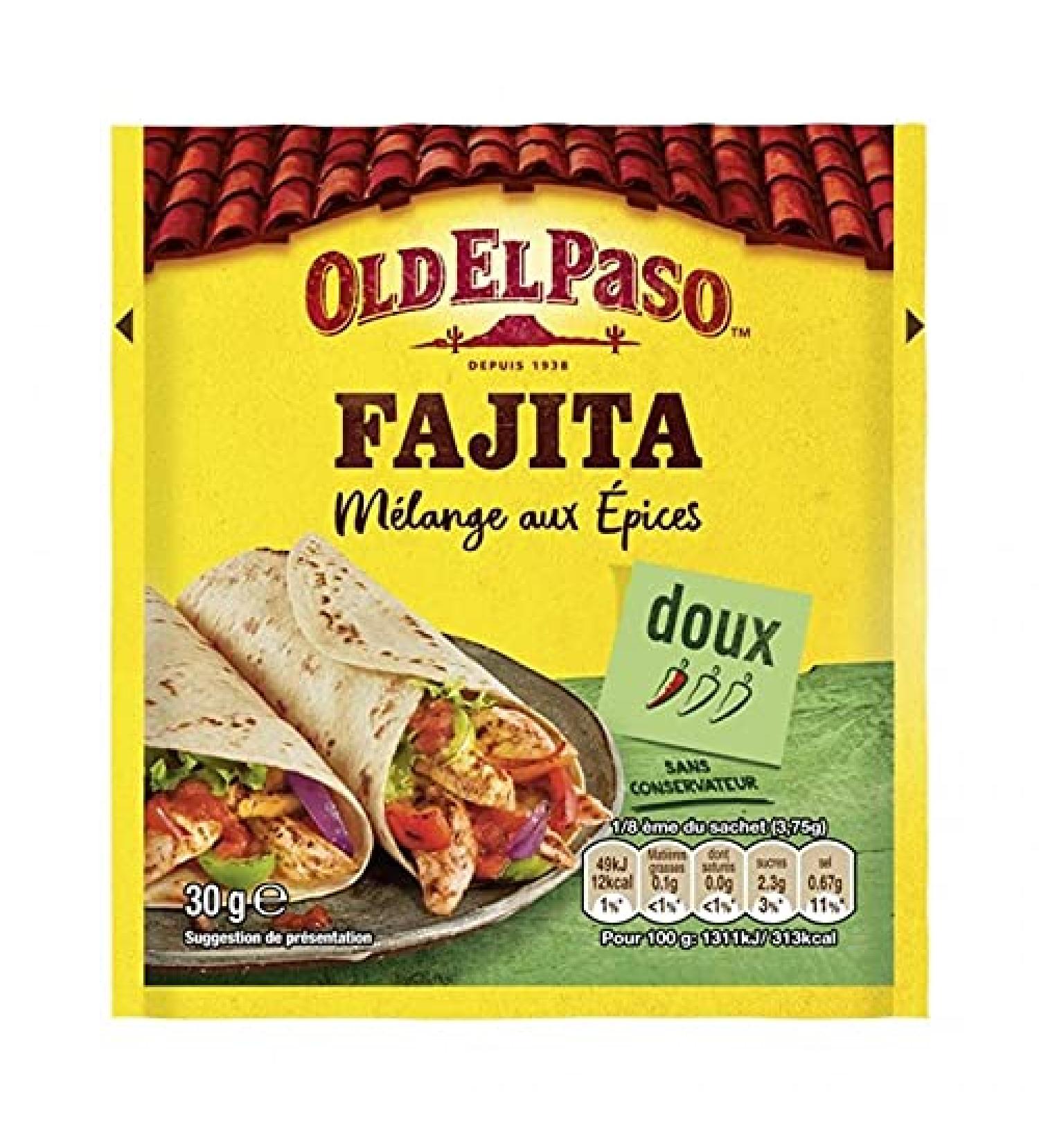 Old El Paso Fajita Spice Mix Mild 30g (Pack of 6)