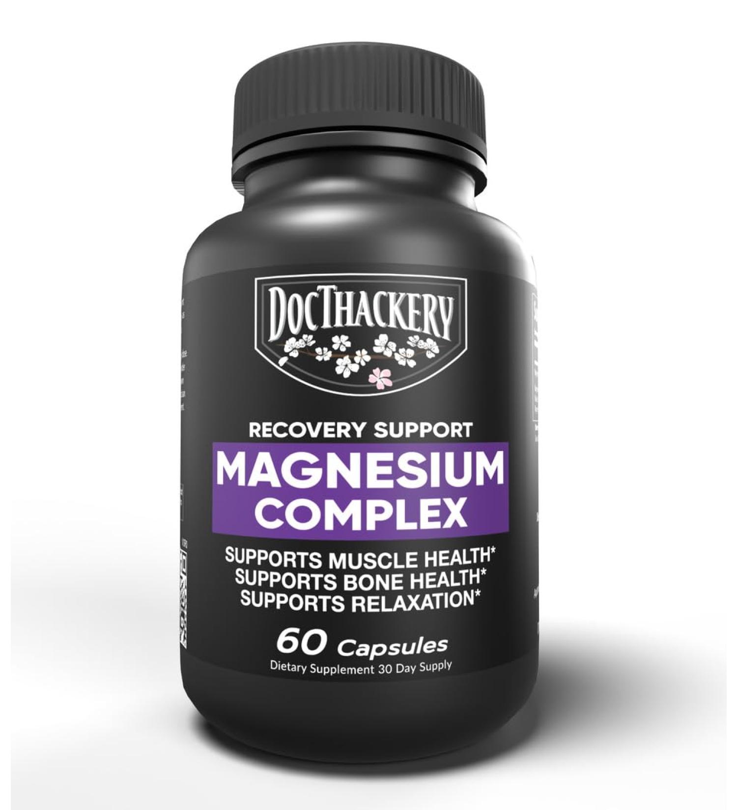 Doc Thackery Magnesium Complex 500mg Capsules - 5 Sources - Made in USA (60 Count) - Buy Online on GoSupps.com