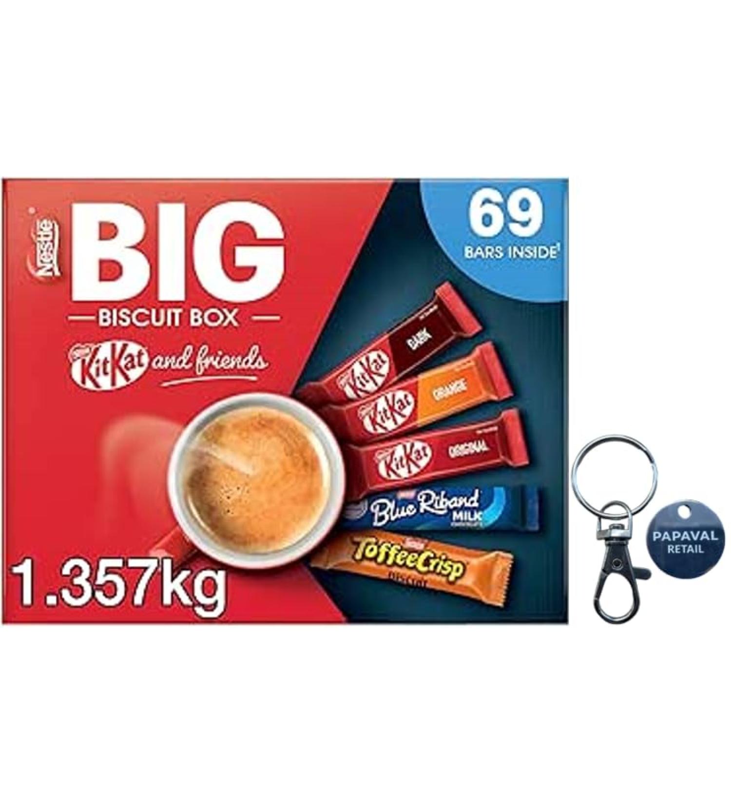 The Big Biscuit Variety Box 69 Chocolate Biscuit Bars with Key Ring (1)