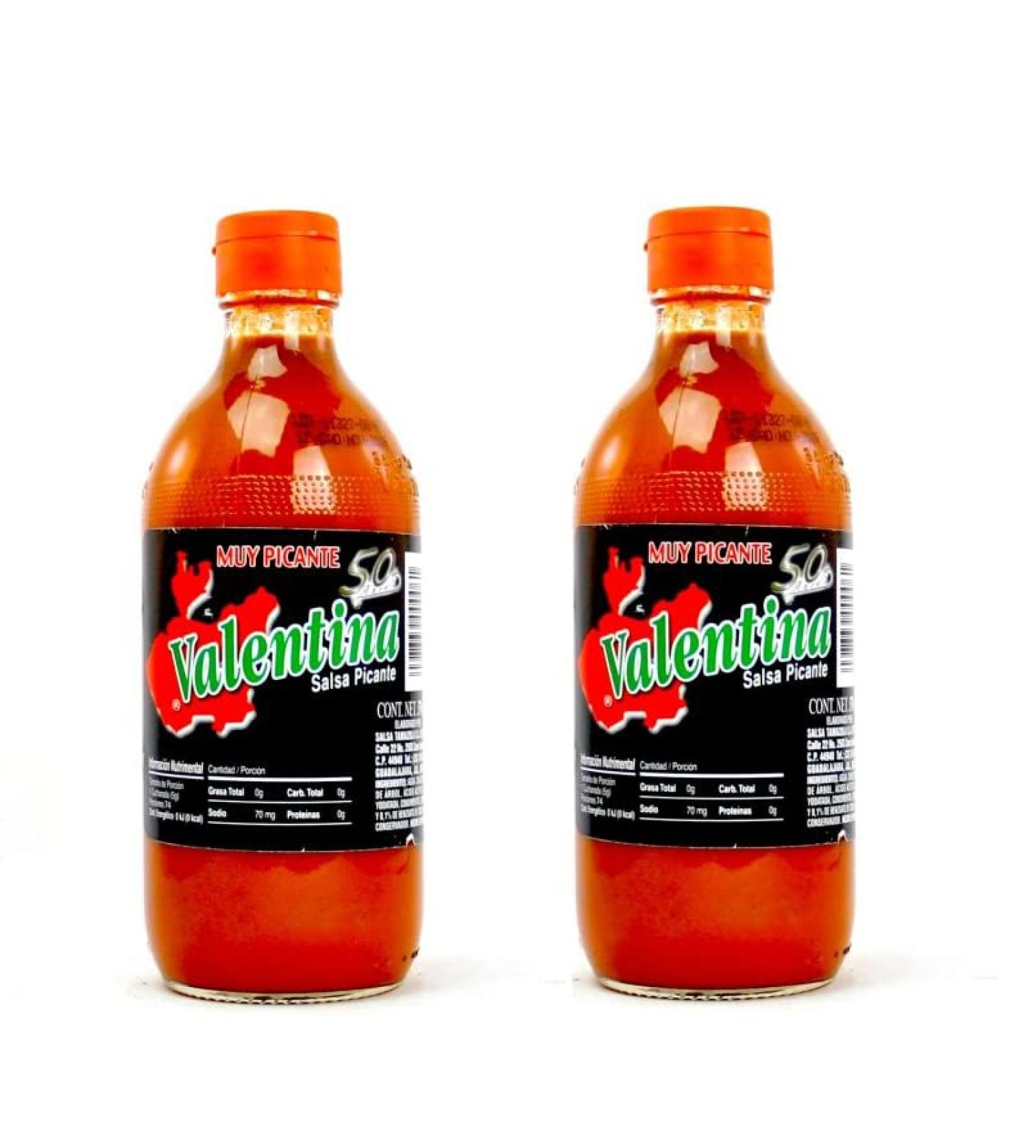 Cocinista Valentina Black Label Sauce (Very Spicy) 370 ml Pack of 2
