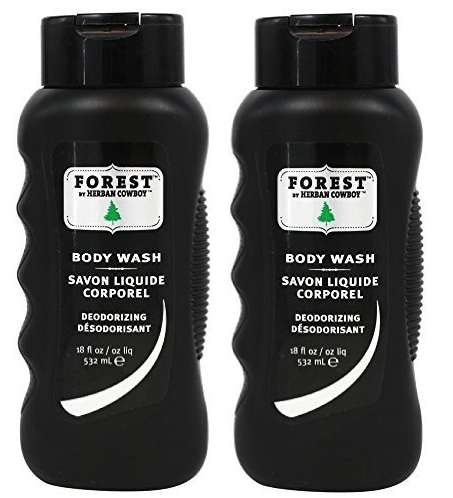 Herban Cowboy Deodorizing Body Wash Forest 18 Fl Oz (Pack of 2) with Coco-Betaine and Zinc Citrate - Pine Scent - Buy Online on GoSupps.com