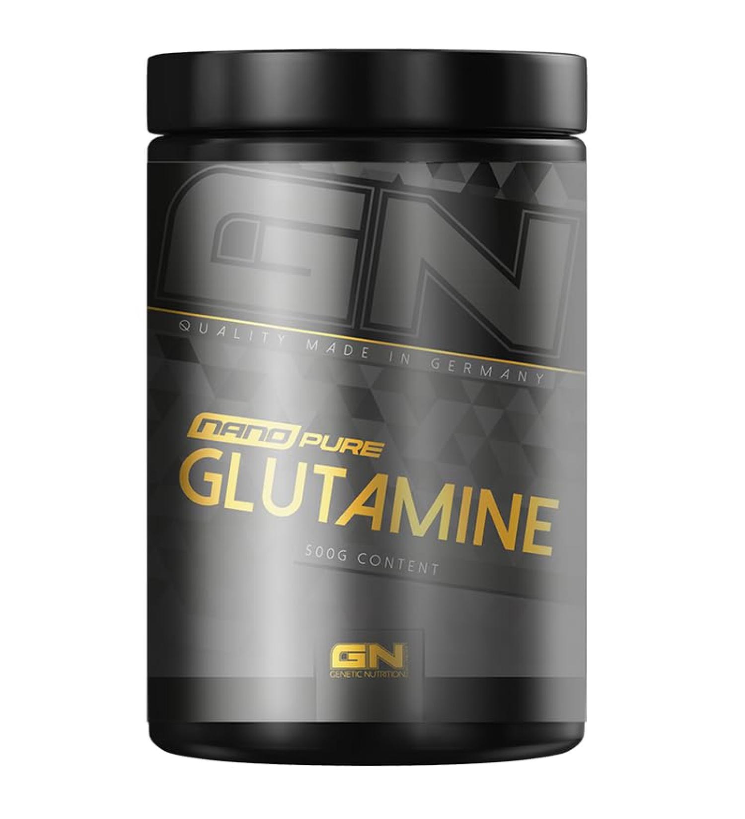 GN Laboratories nanopure glutamine (500 g glutamine powder) - 100% vegan amino acid - nanopure purity - made in Germany - proteinogenic amino acid - easy to dose