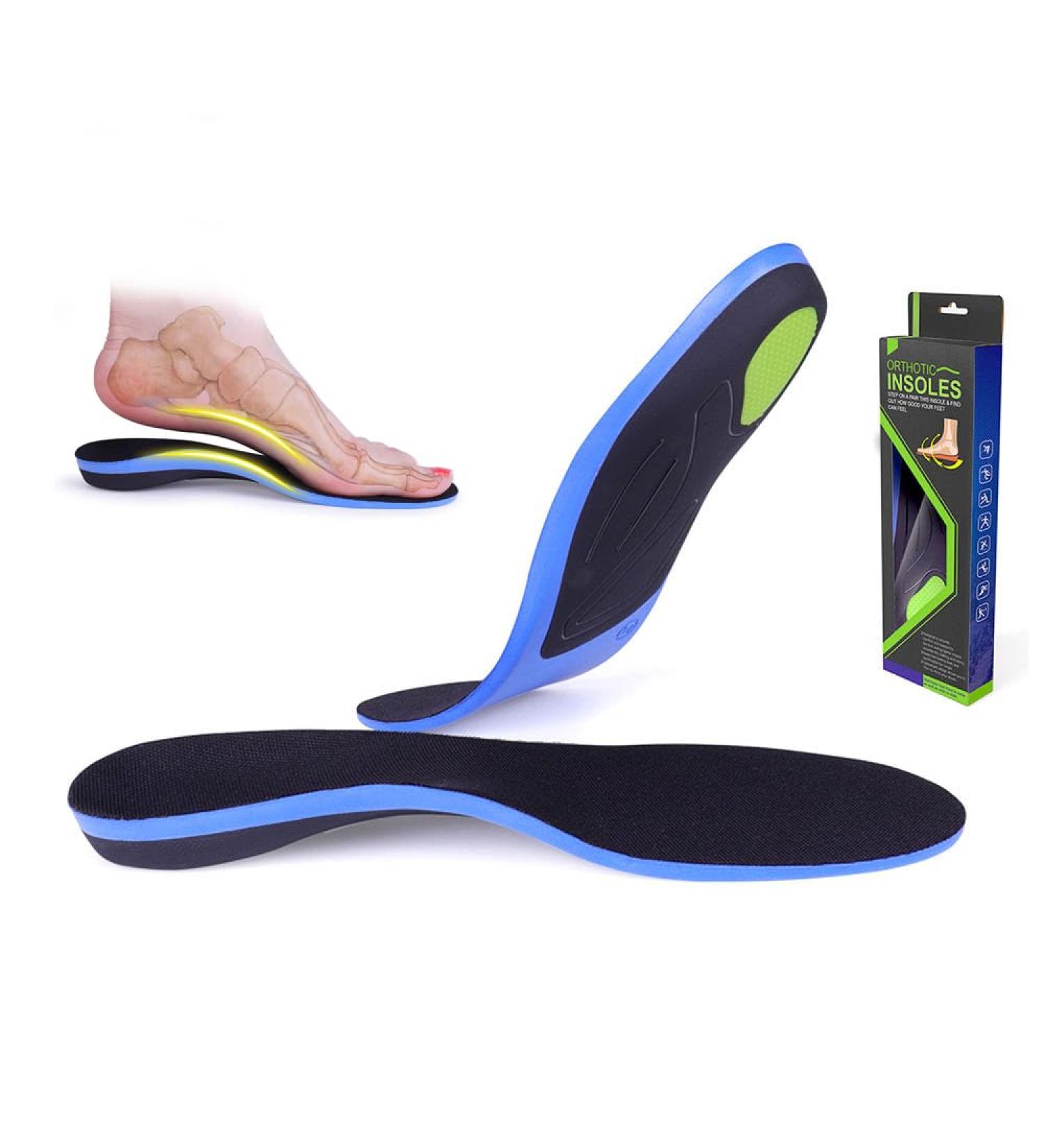 Heavy Duty Arch Support Orthotics Insoles for Men & Women | Gel Cushioning & Shock Absorption - Relief for Fasciitis | Fits Men's 5.5-6.5 & Women's 7.5-8.5 - Buy Online on GoSupps.com