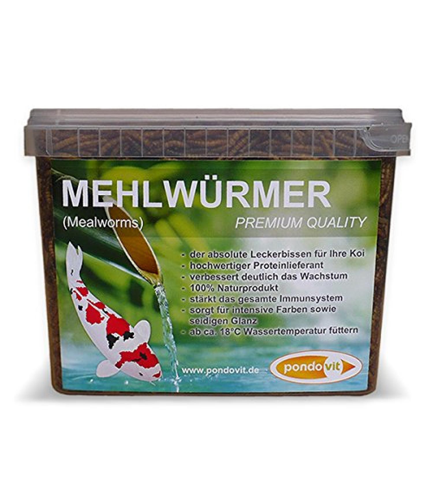 Premium Pondovit Mealworms 2.4L - Gourmet Snack for Koi | International Shipping - Buy Online on GoSupps.com