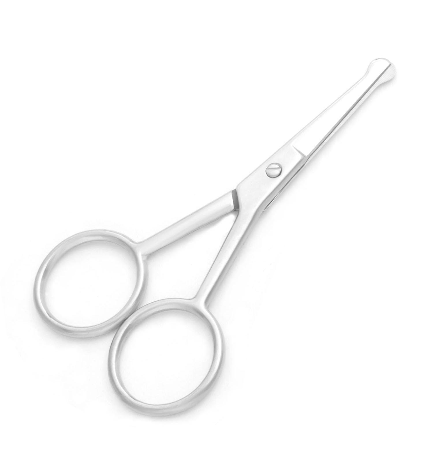 Facial Hair Grooming Scissors - Precision Eyebrow Nose Mustache & Beard Trimming Kit for Men & Women - Rounded Safety Tip Clippers (3.9 Inch Silver - Buy Online on GoSupps.com