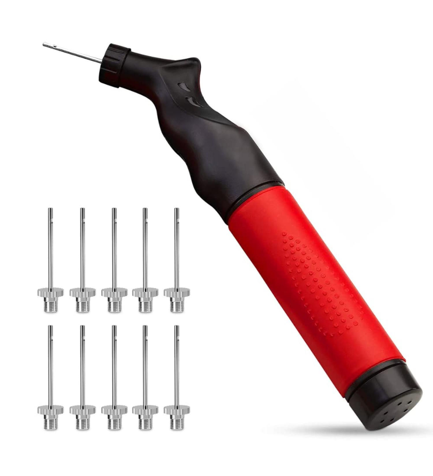 Q Sports Ball Pump with 10 Needles - Easy Dual Action Inflation Hand Pump - Buy Online on GoSupps.com