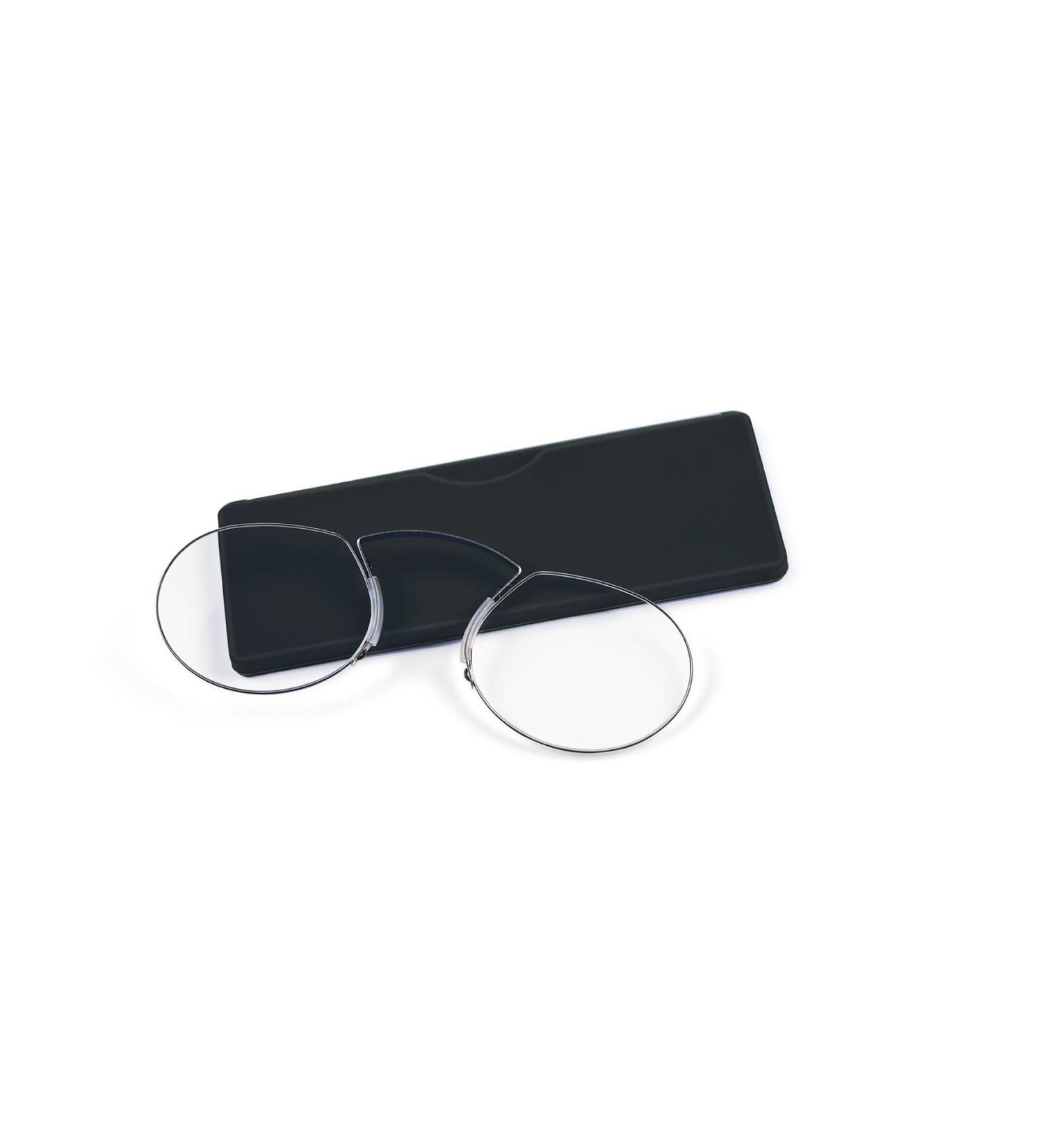 SOS reading aid metal - PINCETS/PINCES as emergency reading glasses +1.00 dpt Black