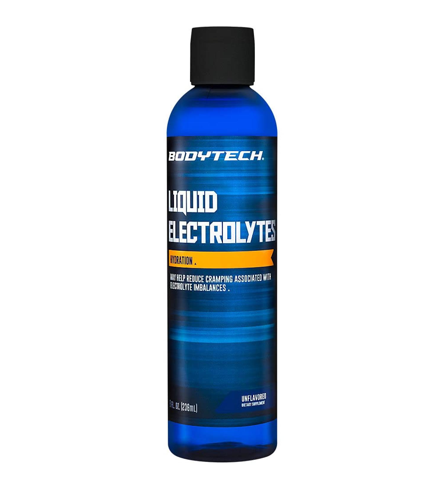 BodyTech Liquid Electrolytes for Hydration Support | Unflavored 8 fl oz | Best Electrolyte Supplement for Optimal Hydration - Buy Online on GoSupps.com