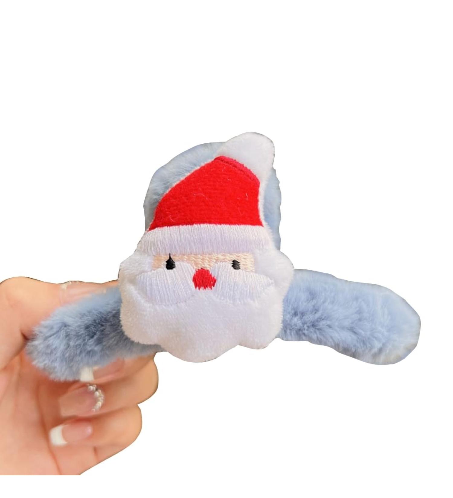 xbiez Plush Hair Claw Clip for Kids Adult Christmas Festival Party Hairclip Girl Hair Barrettes Crab Hair Clip Party Headdress Blue santa claus - Buy Online on GoSupps.com