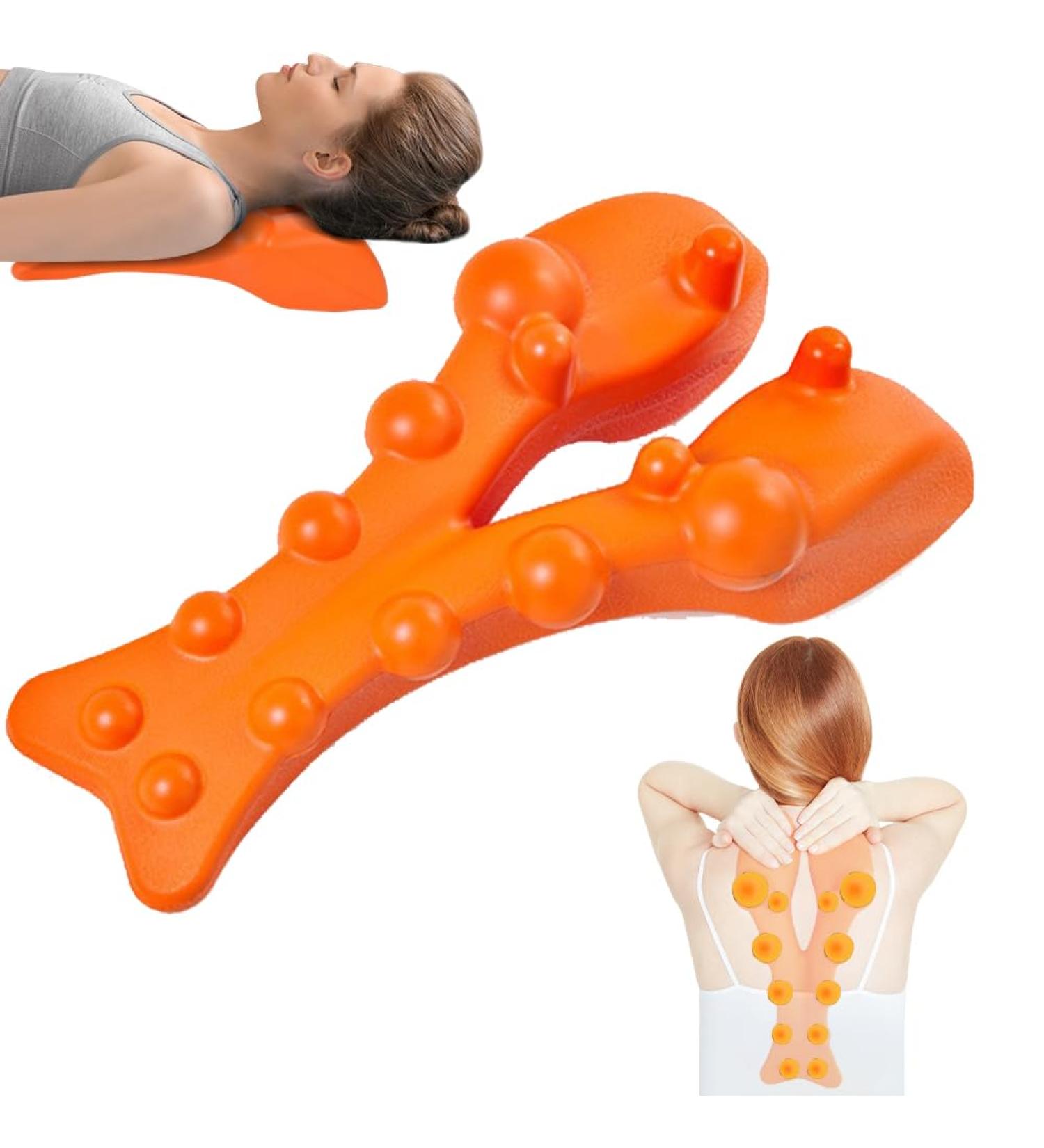 Trapezius Stretcher & Trigger Point Massager | Neck & Shoulder Relaxation | Relieve Jaw Pain & Lumbar Support - Buy Online on GoSupps.com