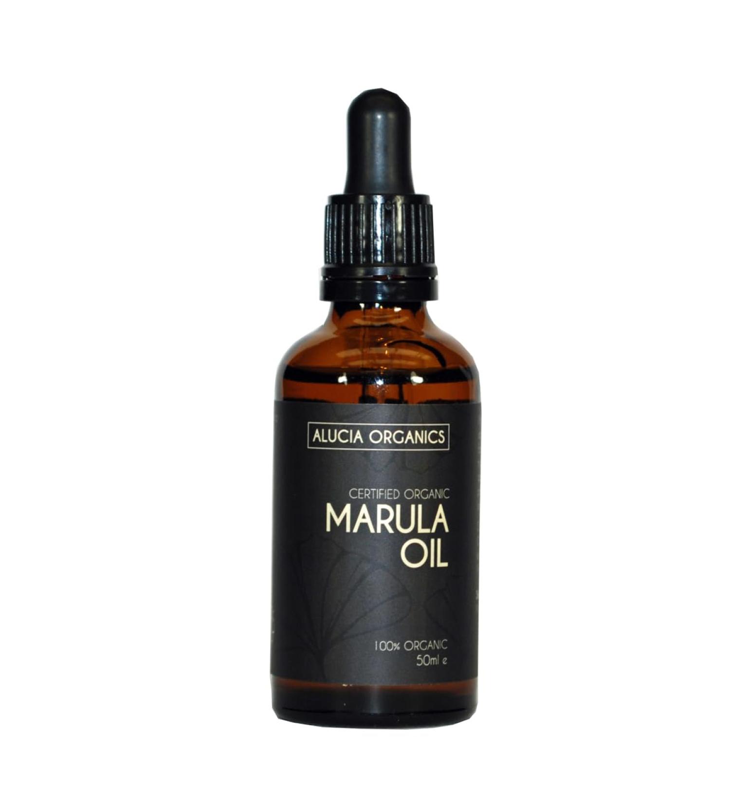 Alucia Organics Certified Organic Marula Oil 50ml - 100% Pure Cold-Pressed Oil for Face Body & Hair - Vegan & Natural Skincare - Buy Online on GoSupps.com