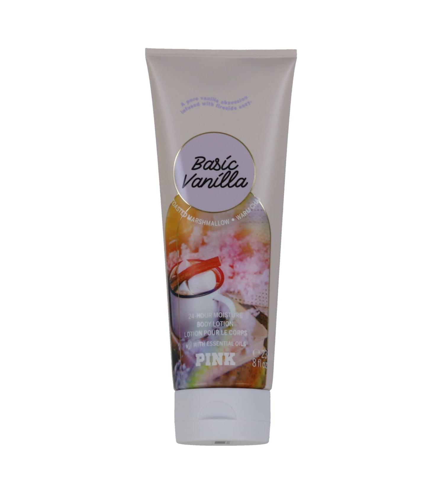 Victoria's Secret Pink Fragrance Lotion (Basic Vanilla) 8 Fl Oz (Pack of 1)