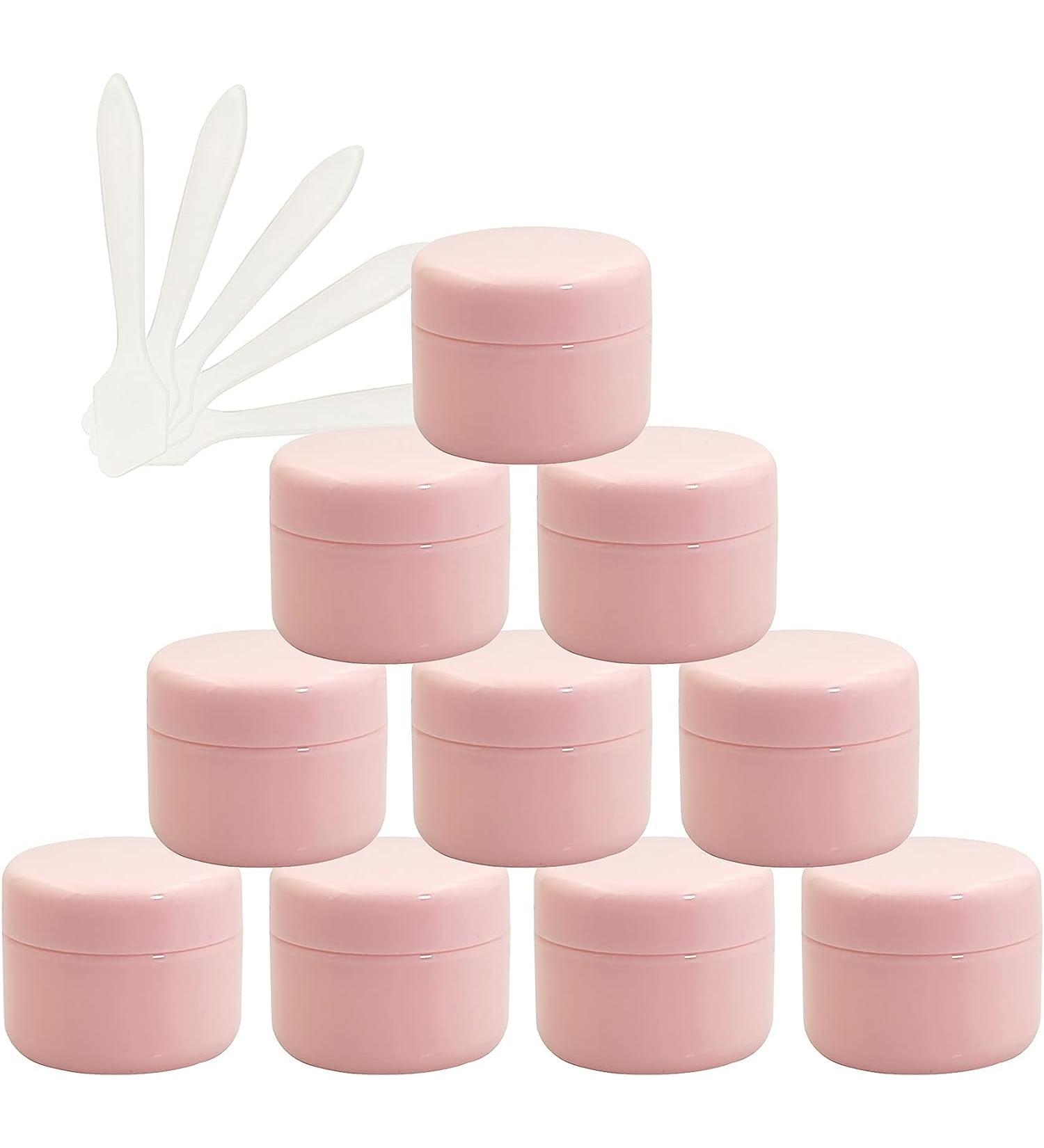 empty jars with lids cosmetic jar B0CL9K7SRC12 PC Empty 50ml Pink Plastic Cosmetic Jars with Screw Lid 50g Small Pot with Inner Linner for Cosmetic Travel Gel Lip Balm + 5X Spatula (Color : Roze S ( - Buy Online on GoSupps.com