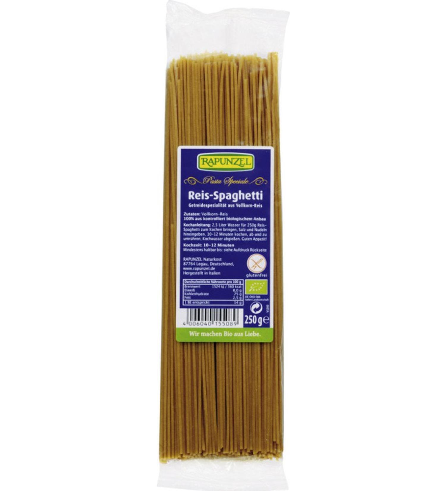 Rapunzel Organic Rice Spaghetti - Wholegrain cereal speciality (2 x 250 gr)