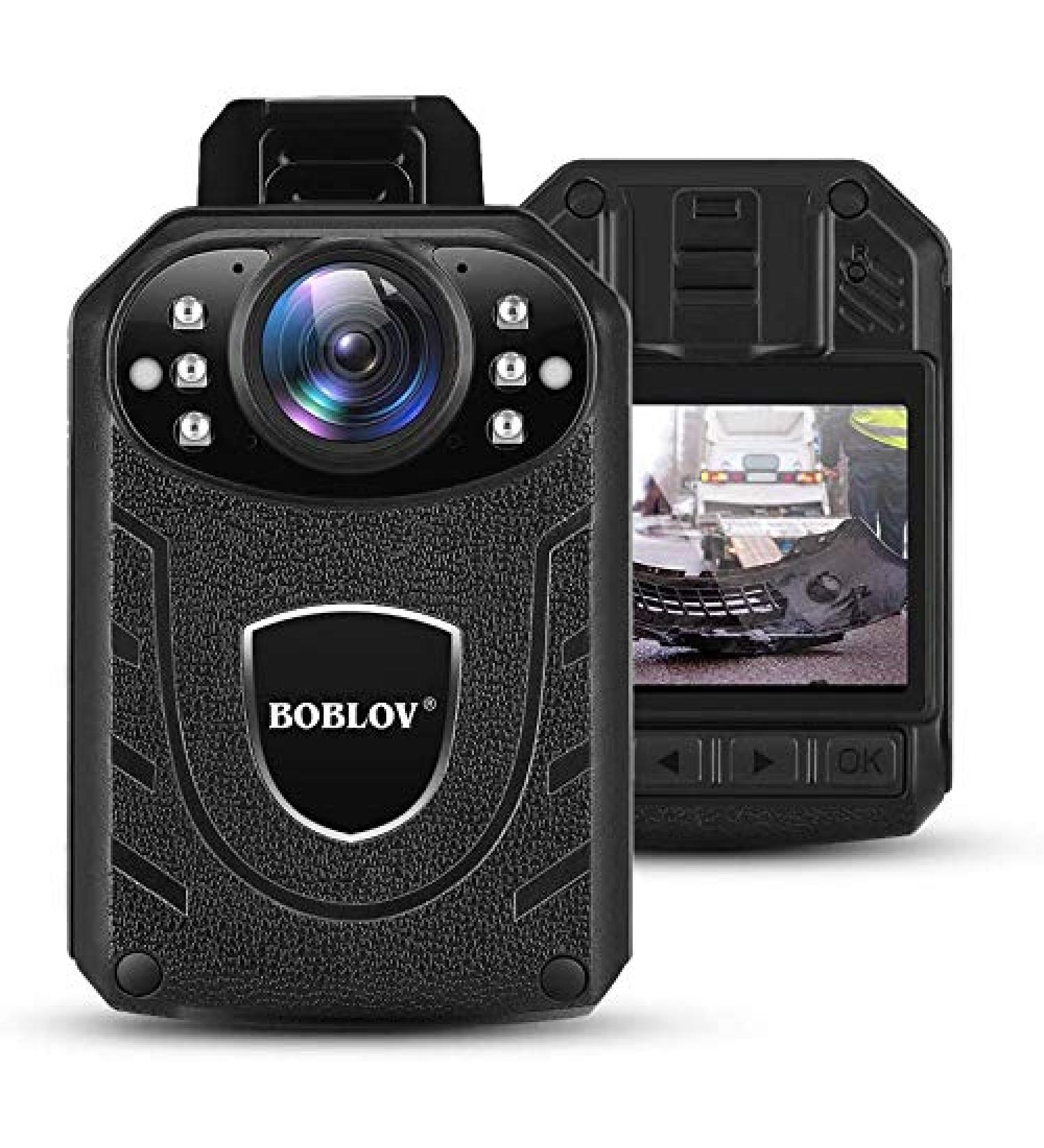 BOBLOV KJ21 1296P Body Wearable Camera | 128GB Memory | 8-10 Hours Recording | Police Body Camera with Clear Night Vision - Buy Online on GoSupps.com