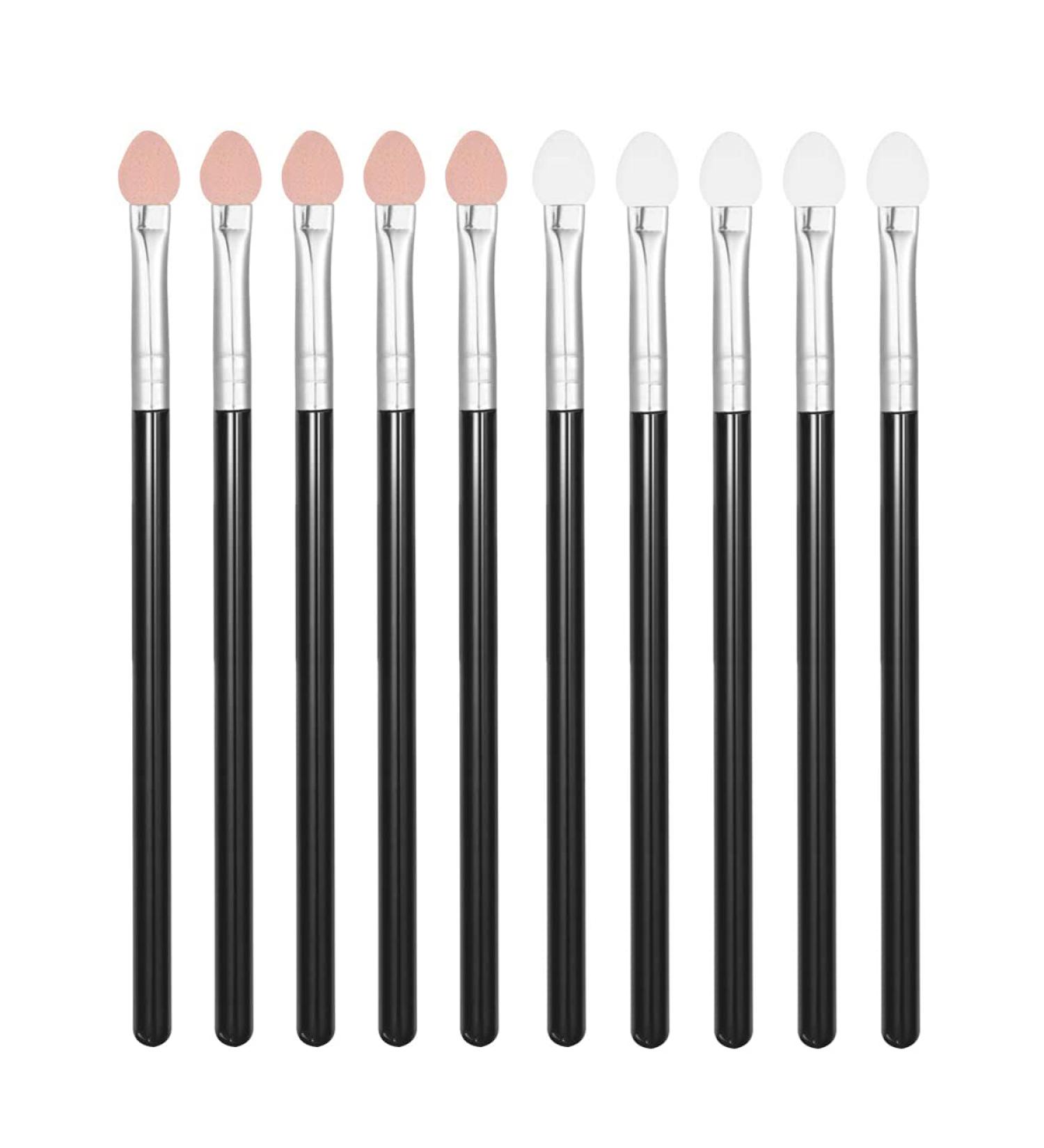 Buy Two-Color Rubber Cotton Eye Makeup Brushes - 10 PCS Sponge Applicator & Oval Tipped Eyeliner Brush for Flawless Eyeshadow | International Shipping Available - Buy Online on GoSupps.com