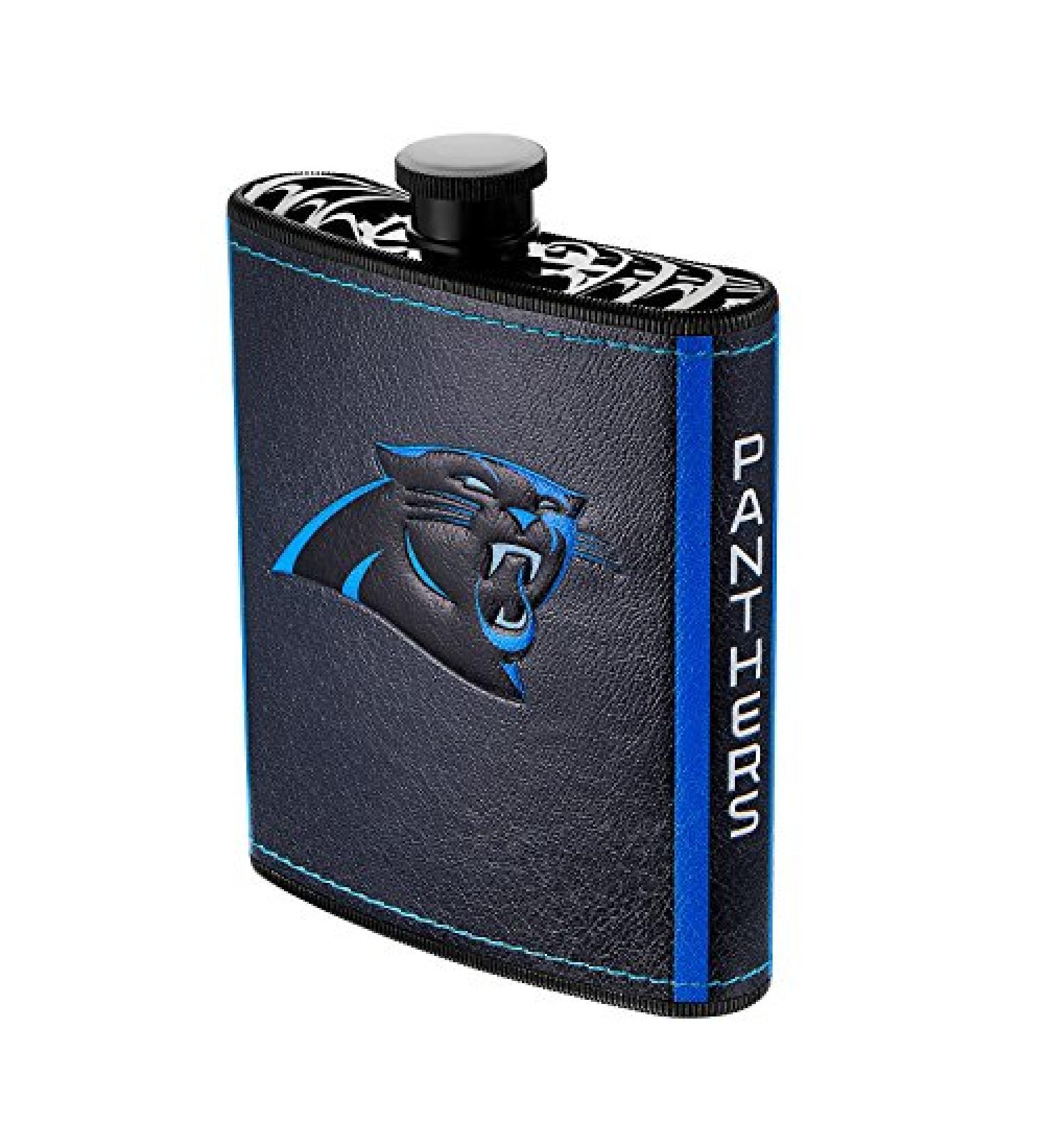 Pro Specialties Group NFL Carolina Panthers Plastic Hip Flask, 7-Ounce