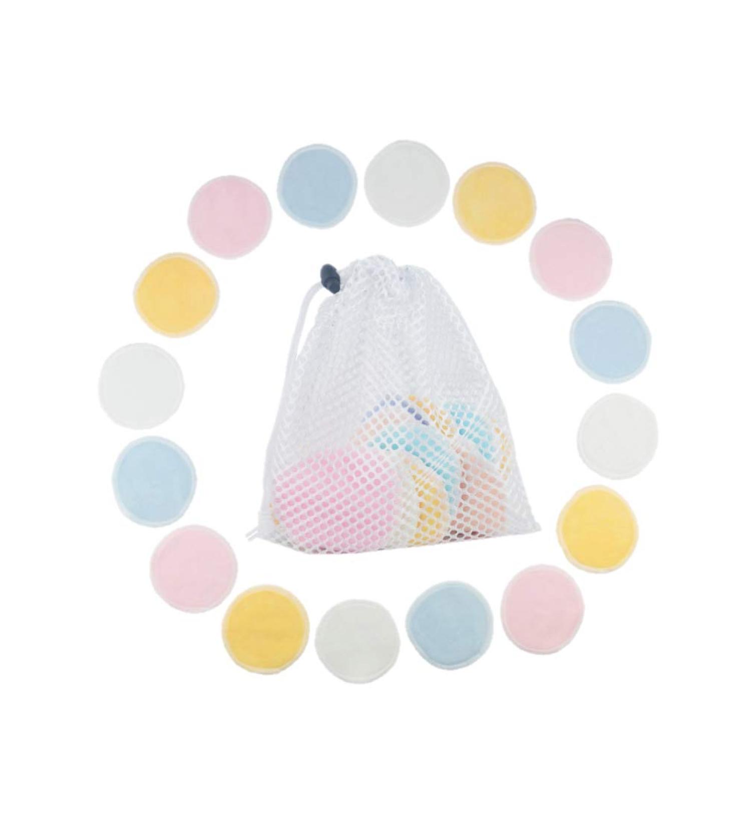 16pcs Face Wash Cosmetics Tool Face Wipe Pad Makeup Remover Pad Cleansing Cotton Washable - Buy Online on GoSupps.com