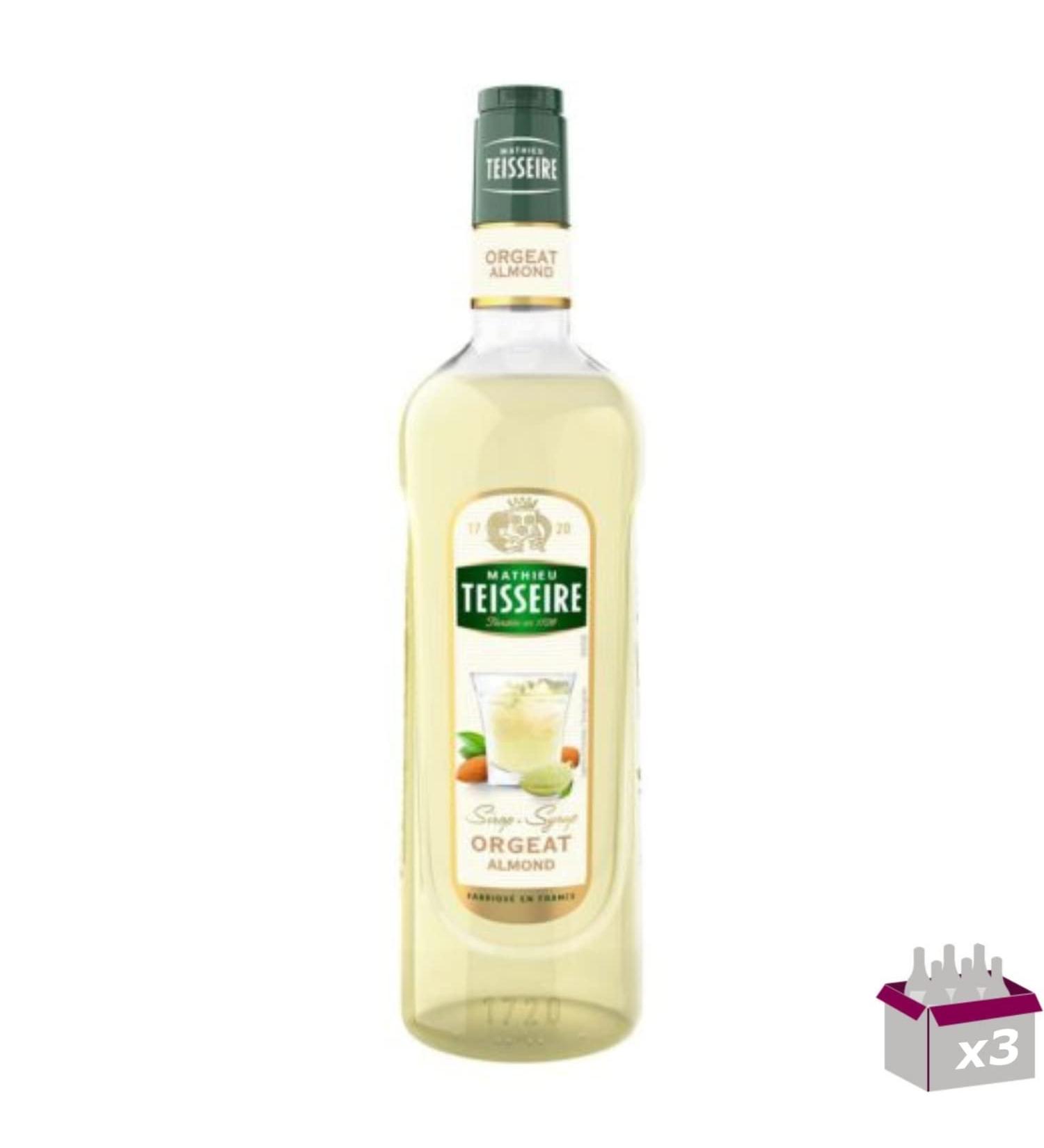 Set of 3 Teisseire Orgeat Syrup 1L