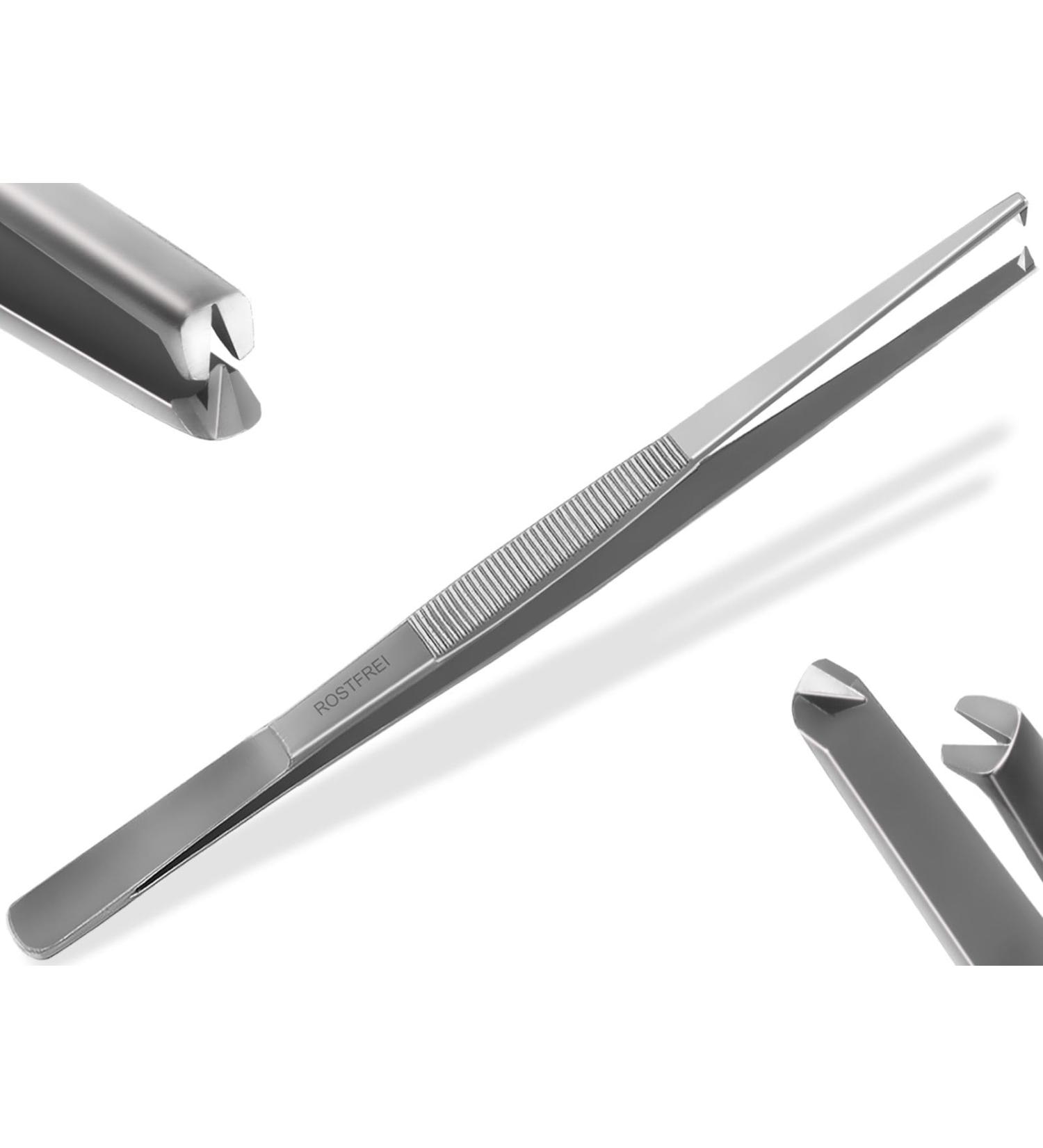 Professional Tweezers 10.5 cm to 60 cm Straight with Internal Teeth | New Selection (25 cm) for Precision Grooming | International Shipping Available - Buy Online on GoSupps.com