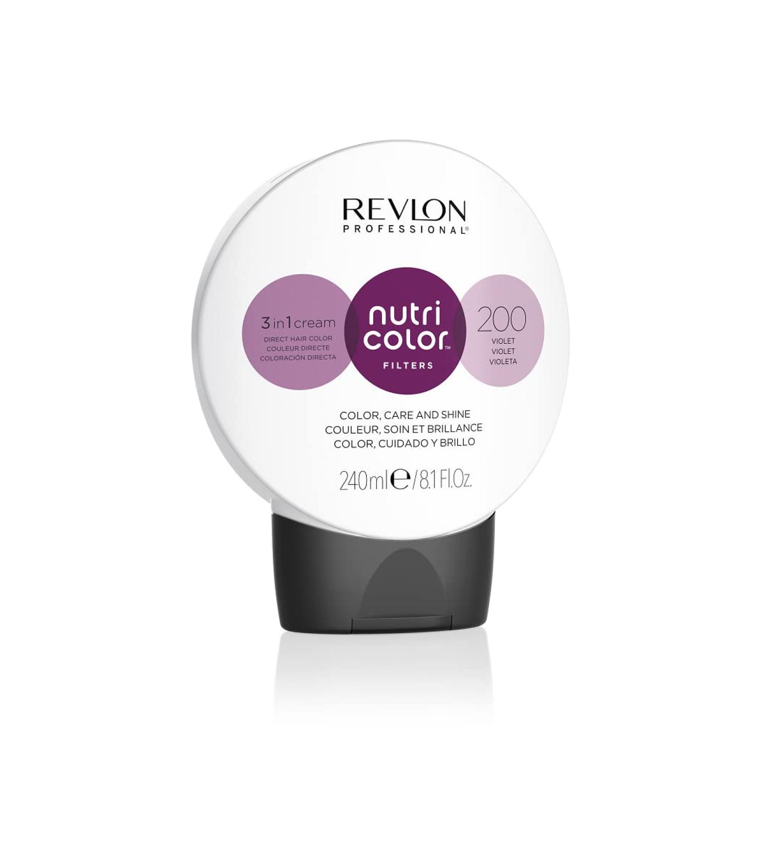 REVLON PROFESSIONAL Nutri Color FILTERS 200 Violet - Nourishing Tinting Mask with INSTA-PIC-TECHNOLOGY | 240 ml | Exciting Hair Color Results - Buy Online on GoSupps.com