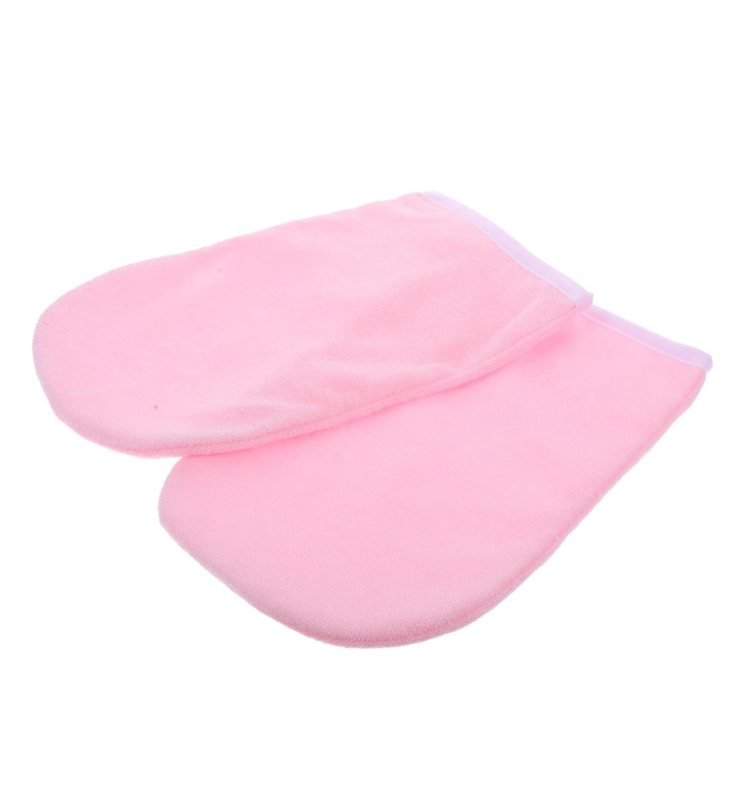 Mitaines de Paraffine Hydratantes pour Spa 25x15 Cm en Cire Bord Blanc Rose pour Soins de Salon Mains Femmes Usage Spa - Buy Online on GoSupps.com