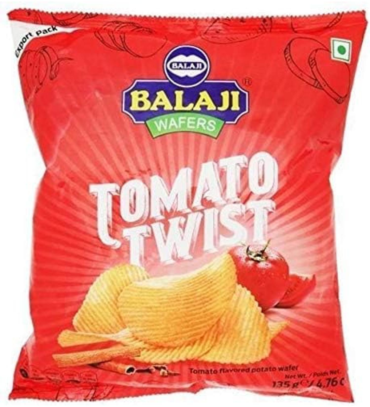 Balaji Tomato Twist (gaufrette tomate et pomme de terre) - 135 g