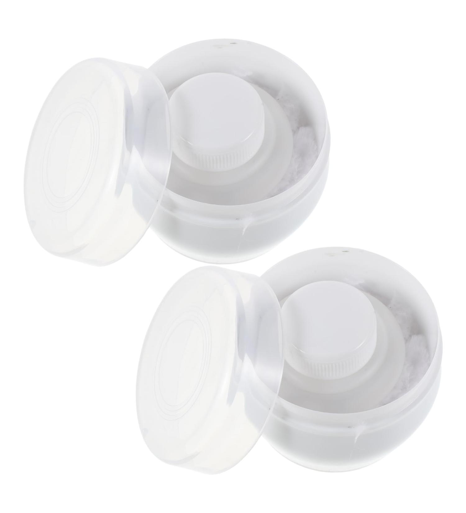 Pot Poudre Rechargeable pour B b 2 Pcs Blanc avec Houppette Douce Bo te tanche Portable pour Poudre Corporelle Distributeur Pratique pour Soins et Change en Voyage - Buy Online on GoSupps.com