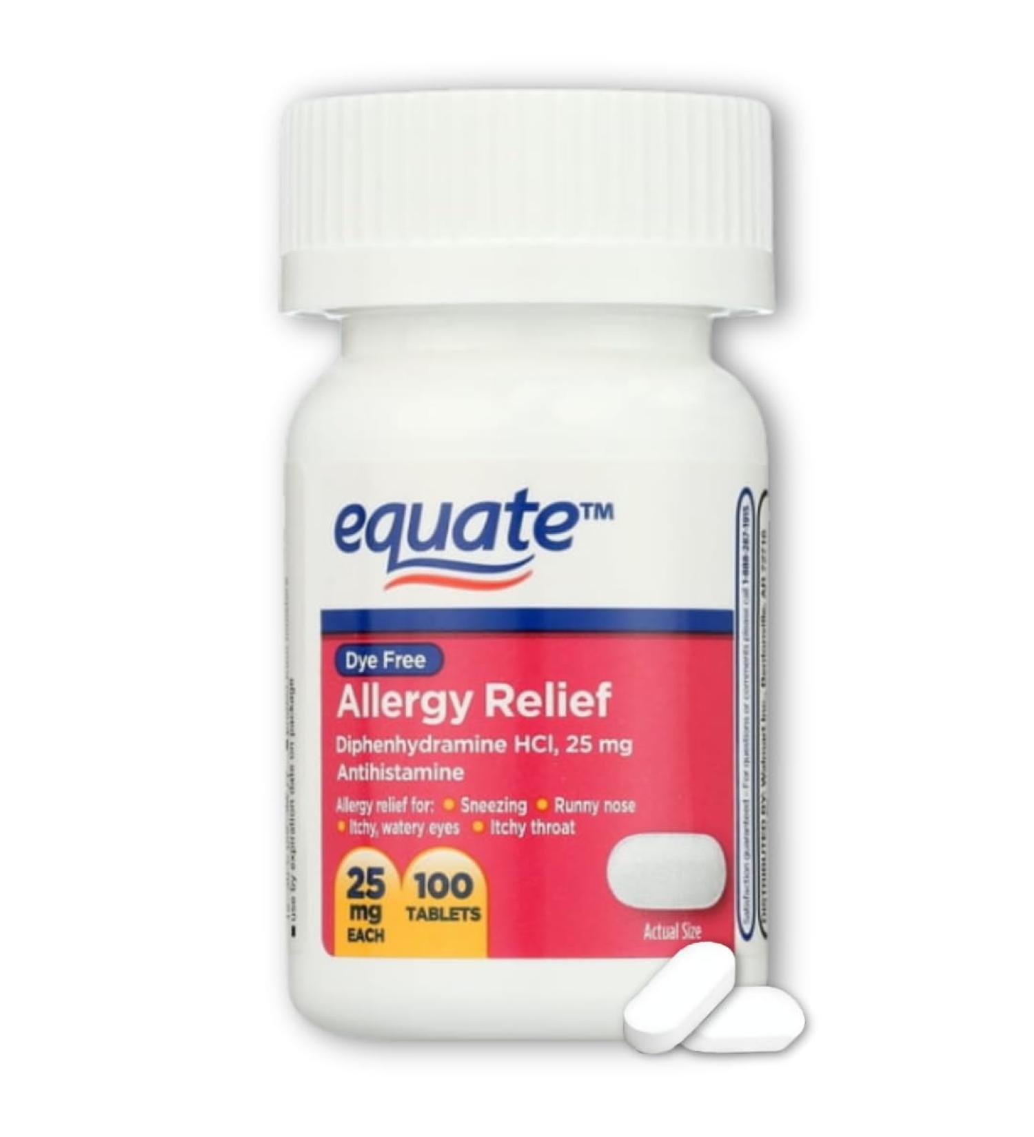 FUSION SHOP STORE Smart choices meaningful life! Diphenhydramine 25mg Tablets- Allergy Relief Hcl 100ct (Pack of 1) - Buy Online on GoSupps.com