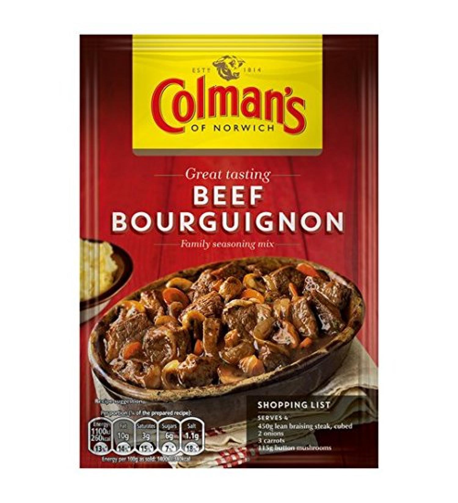 Colman's Colmans Beef Bourguignon Recipe Mix 40g