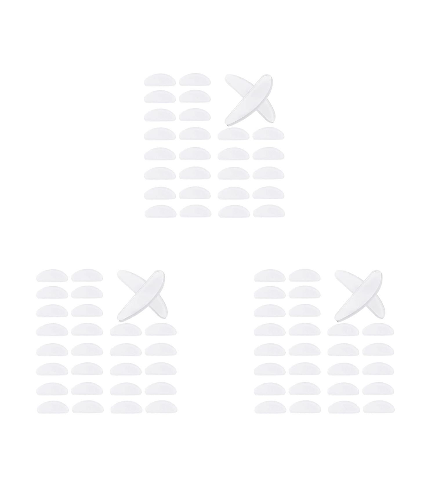 Daweglop 54 Pairs Silicone Eyeglass Nose Pads - Anti-Slip Transparent Pads for Glasses & Sunglasses (1.5 mm) - Buy Online on GoSupps.com